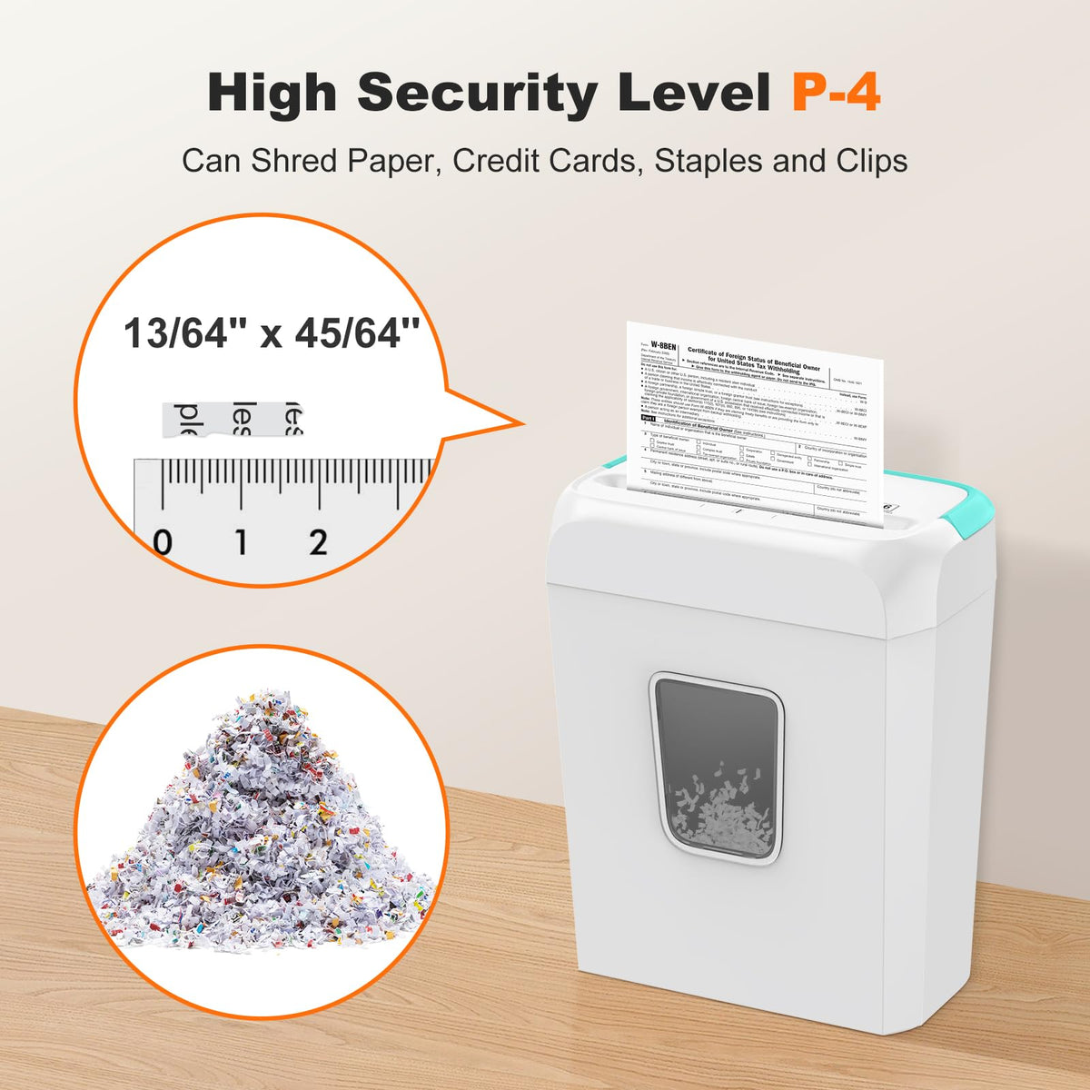 Bonsaii 6-Sheet Micro Cut Paper Shredder for Home, High Security Level P-4 Father Jim Norris notebooks