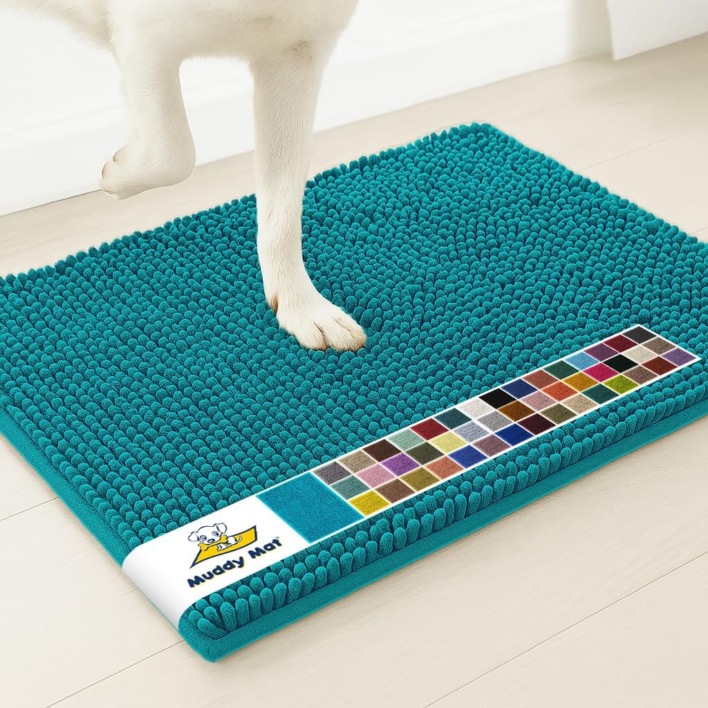 Muddy Mat® | Super Water Absorbent Door Mat Indoor, Microfiber Quick Dry Chenille Entryway Rug, Slip Resistant Front Door Mat, Indoor Mats for Entryway, Machine Washable Pet Rug, Grey 28"x18" Father Jim Norris notebooks