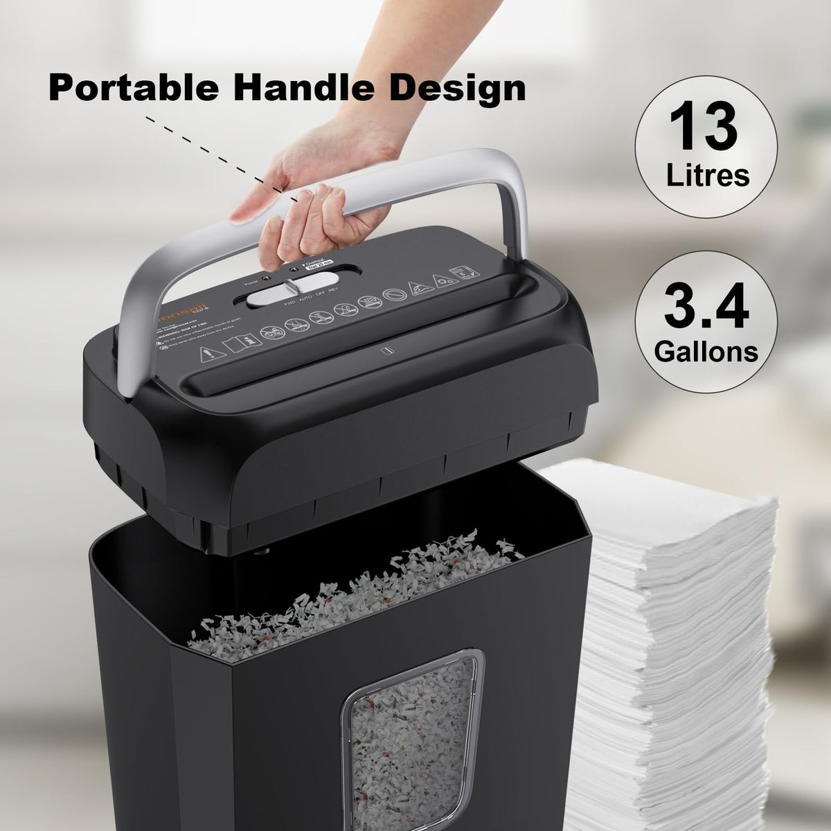 Bonsaii 6-Sheet Micro Cut Paper Shredder for Home, High Security Level P-4 Father Jim Norris notebooks