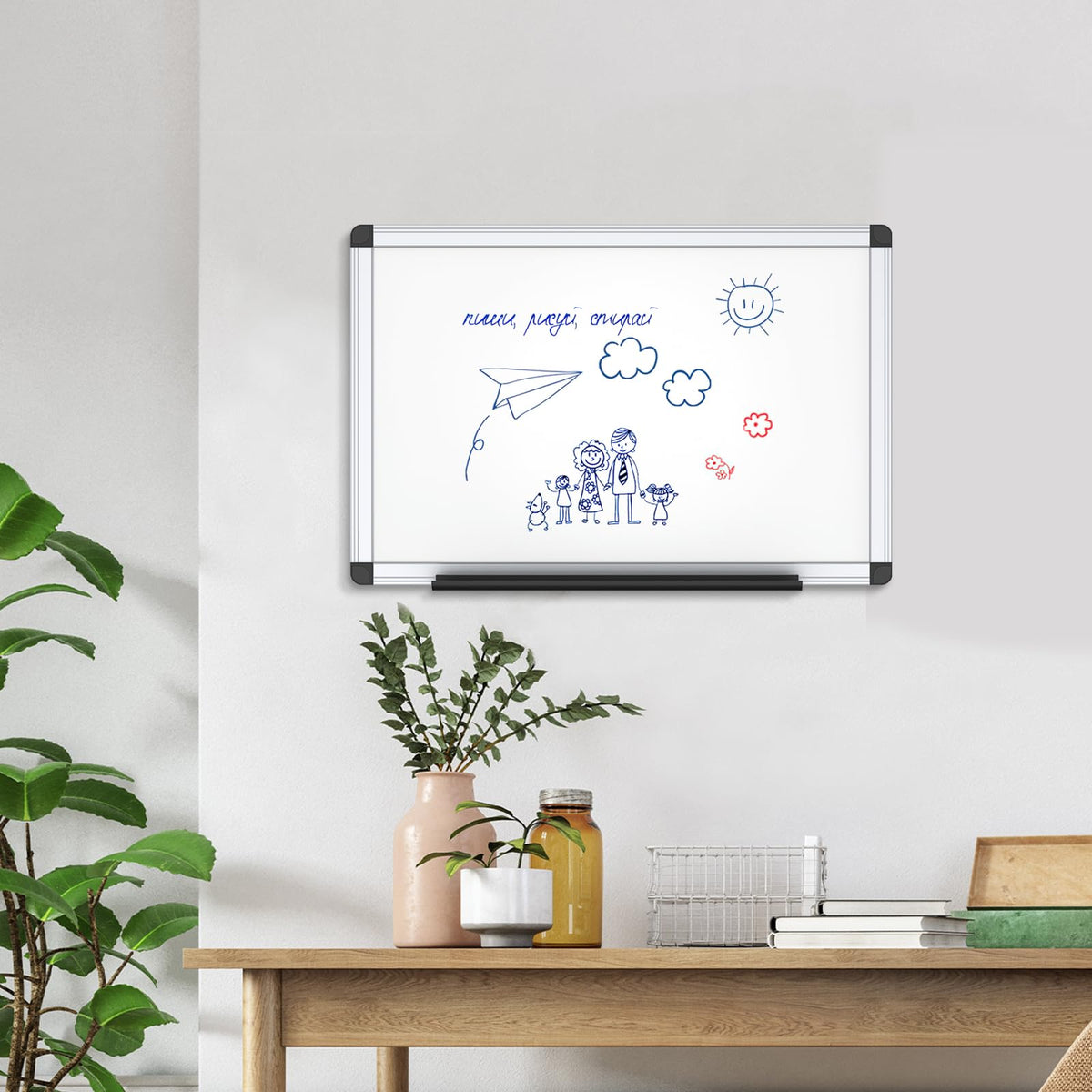 VIZ-PRO Magnetic Dry Erase Board, 36 X 24 Inches, Silver Aluminium Frame Father Jim Norris notebooks
