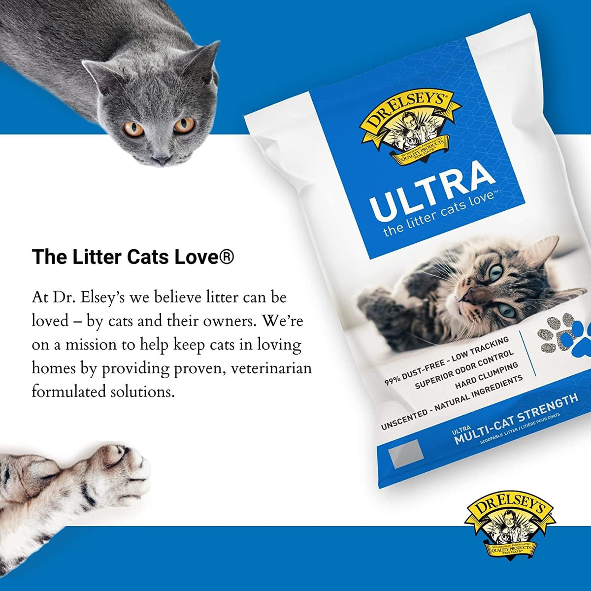 Dr. Elsey's Ultra UnScented Clumping Clay Cat Litter 40 lb. Bag Father Jim Norris notebooks