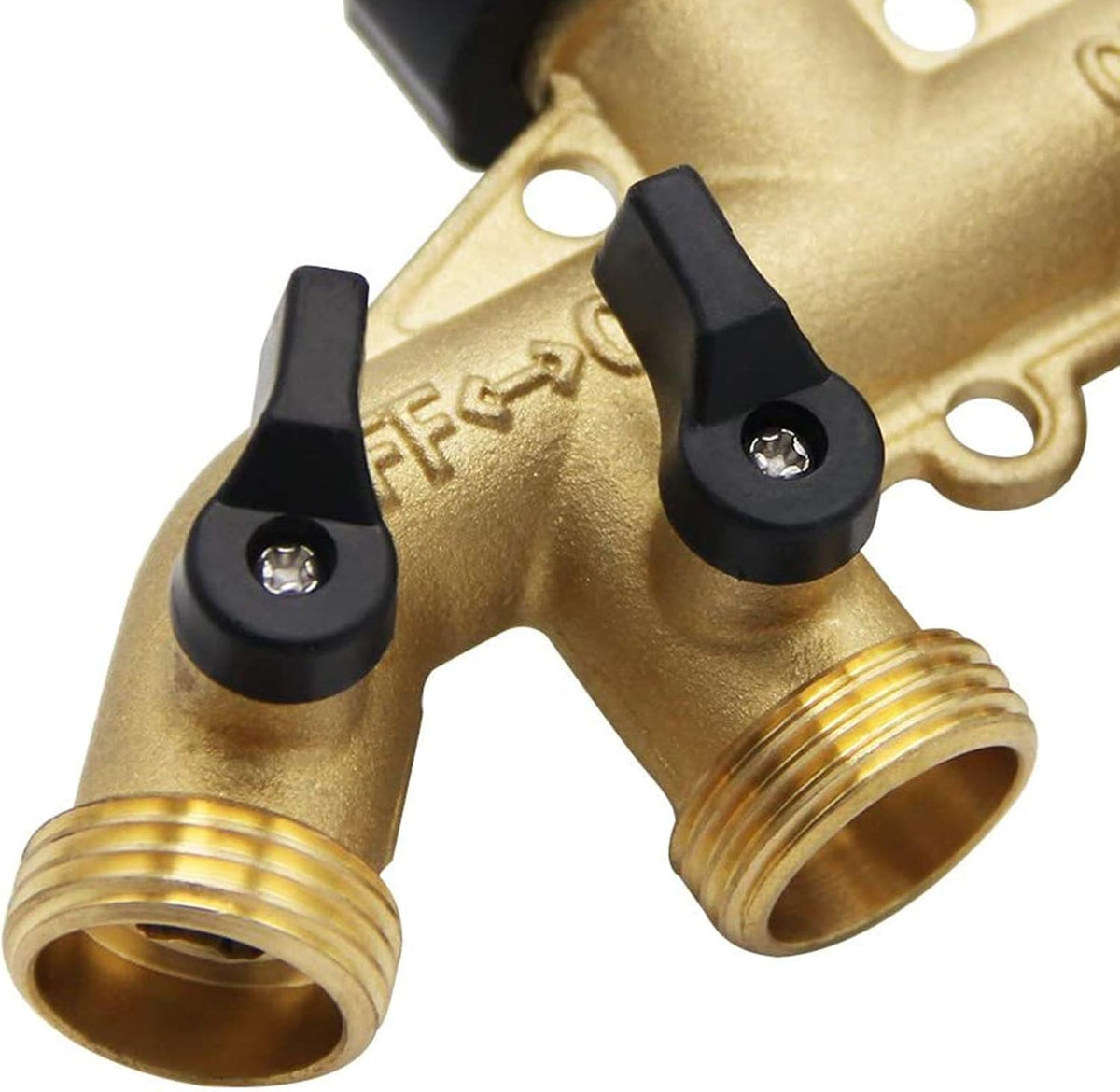 Biswing Garden Hose Splitter 2 Way, Heavy Duty Brass Connector Tap Splitter, Y Splitter 2 Valves with 2 Extra Rubber Washers Father Jim Norris notebooks