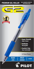 PILOT G2 Premium Gel Pens, Bold Point 1.0mm, Blue Ink, 12-Pack Father Jim Norris notebooks