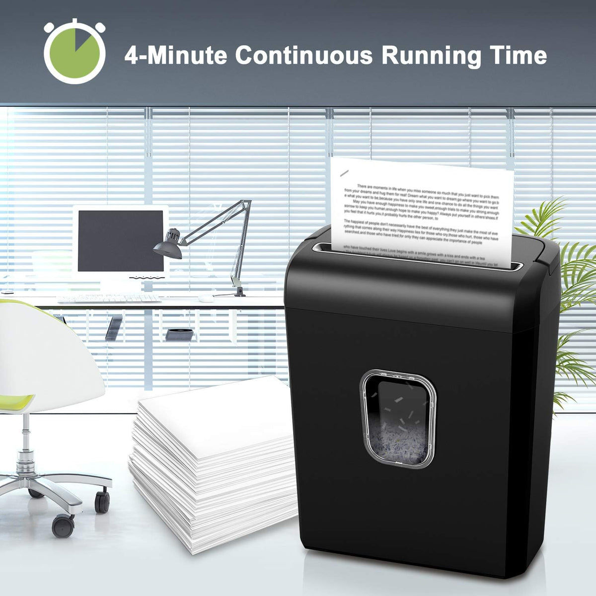 Bonsaii 6-Sheet Micro Cut Paper Shredder for Home, High Security Level P-4 Father Jim Norris notebooks