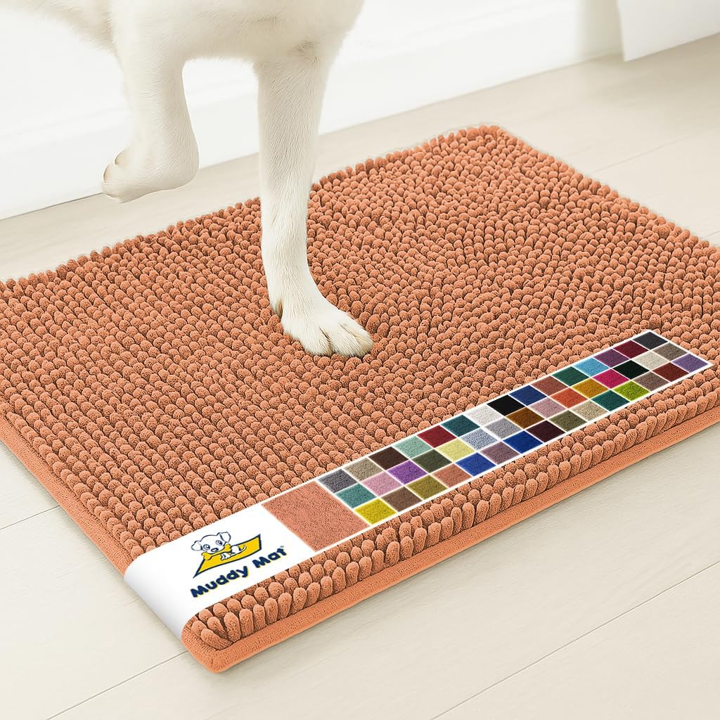 Muddy Mat® | Super Water Absorbent Door Mat Indoor, Microfiber Quick Dry Chenille Entryway Rug, Slip Resistant Front Door Mat, Indoor Mats for Entryway, Machine Washable Pet Rug, Grey 28"x18" Father Jim Norris notebooks