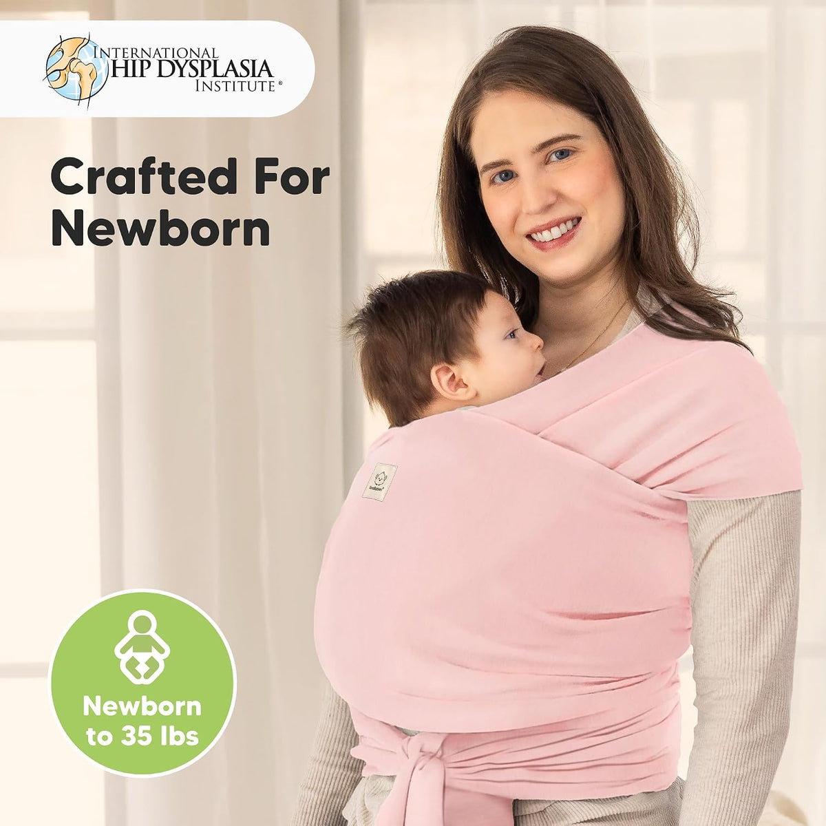 KeaBabies Baby Wrap Carrier, All in 1 Original Baby Carrier, Trendy Black