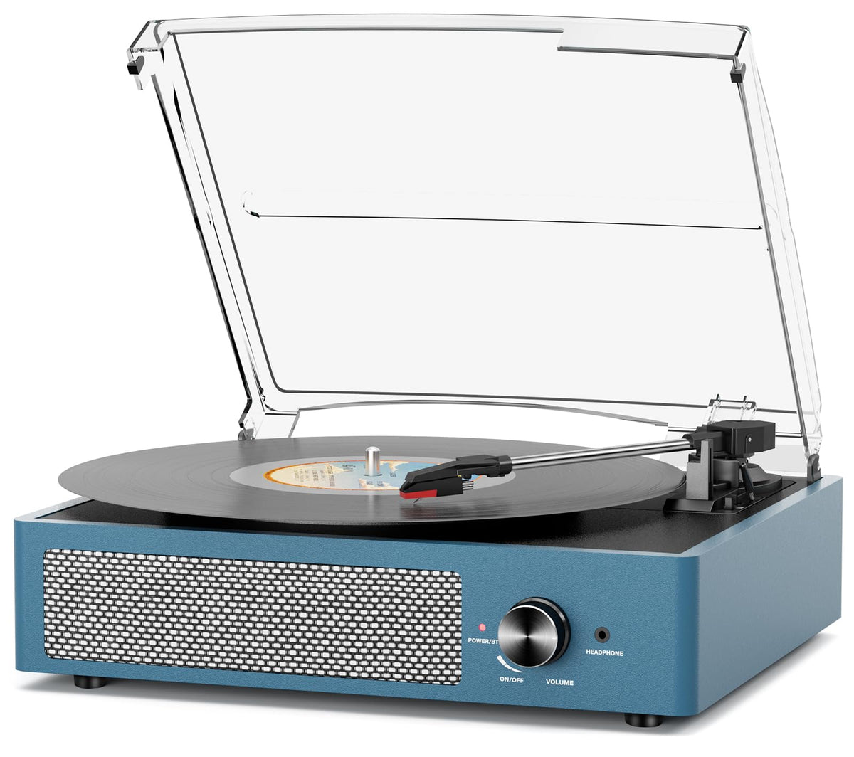 Vinyl Record Player Turntable with Built-in Bluetooth Receiver & 2 Stereo Speakers, 3 Speed 3 Size Portable Retro Record Player for Entertainment and Home Decoration Father Jim Norris notebooks