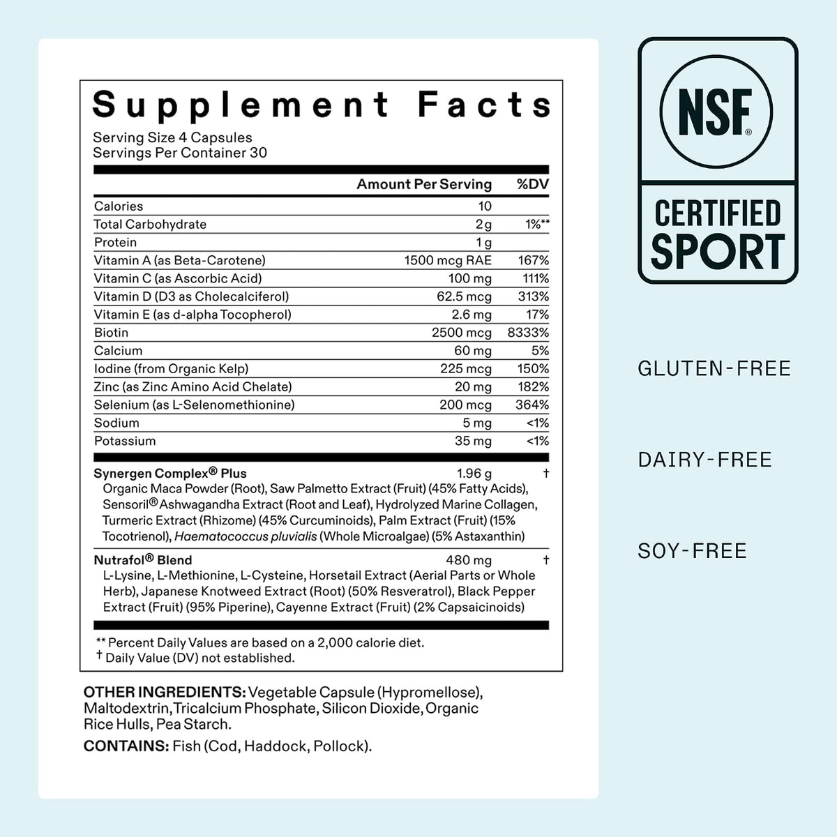 Nutrafol Women's Balance Hair Growth Supplements, Age 45+, 1-Month Bottle Father Jim Norris notebooks