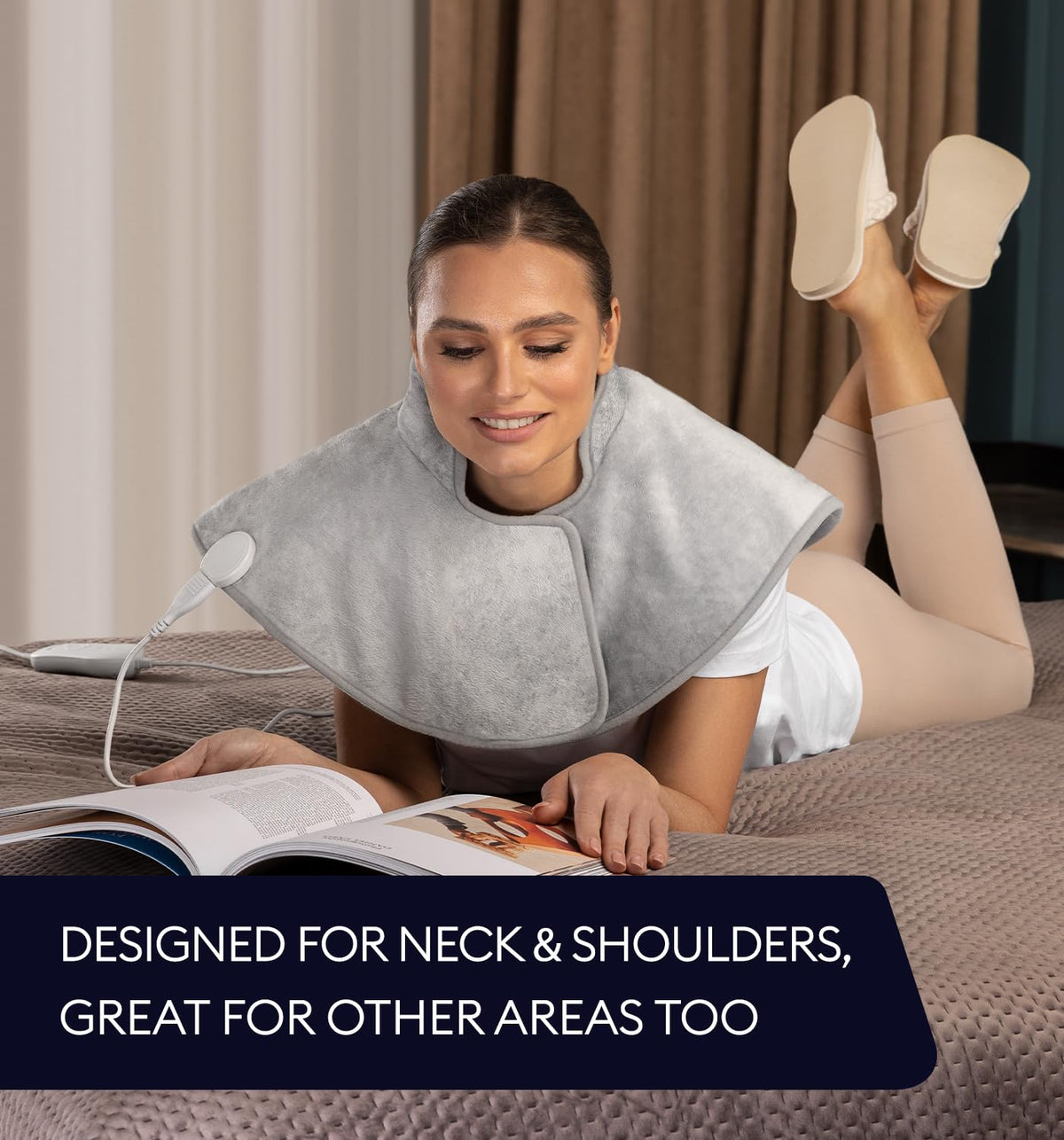 GENIANI XXL Heating Pad for Back Pain & Menstrual Pain Relief, Electric Throw Auto Shut Off,