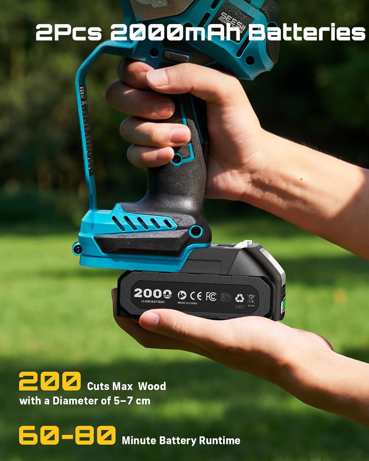 SEESII Flagship 8-Inch Cordless Mini Chainsaw, Upgraded Brushless Motor Father Jim Norris notebooks