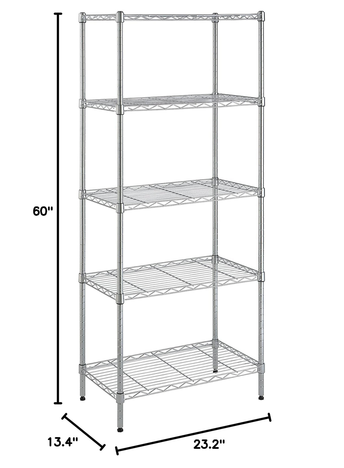 Amazon Basics 5-Shelf Adjustable Heavy Duty Steel Wire Storage Shelves for Garage