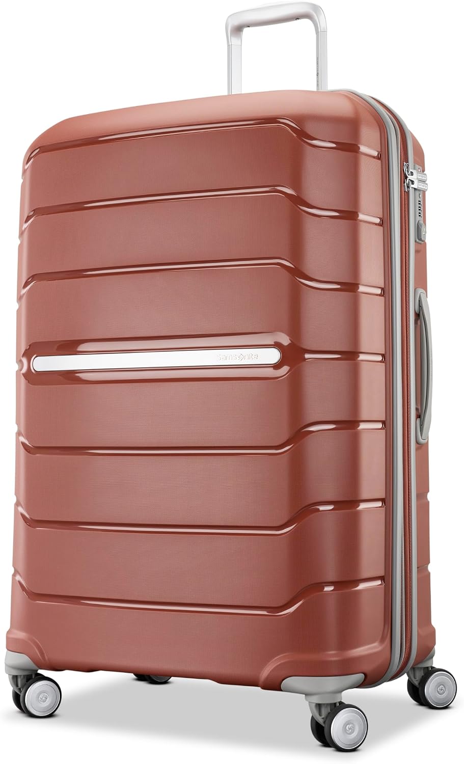 Samsonite Freeform Medium Luggage with Dual 360° Spinner Wheels - Checked Suitcase - TSA Lock, Airline-Approved - Lightweight Durable Polypropylene Expandable Hardshell - Amethyst Purple