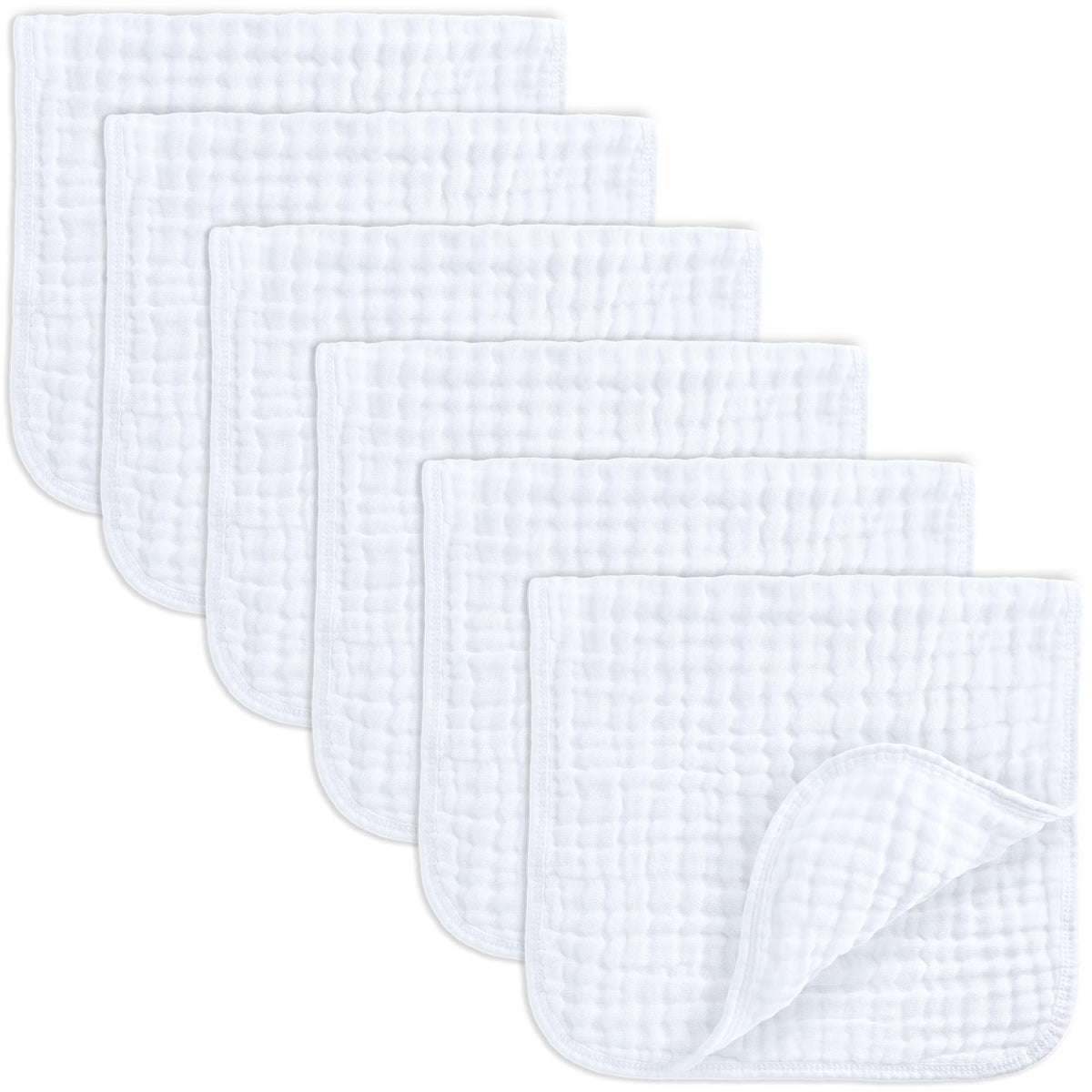 Comfy Cubs Muslin Burp Cloths 20x10" 10 Pack, Baby Burp Cloths - Multi