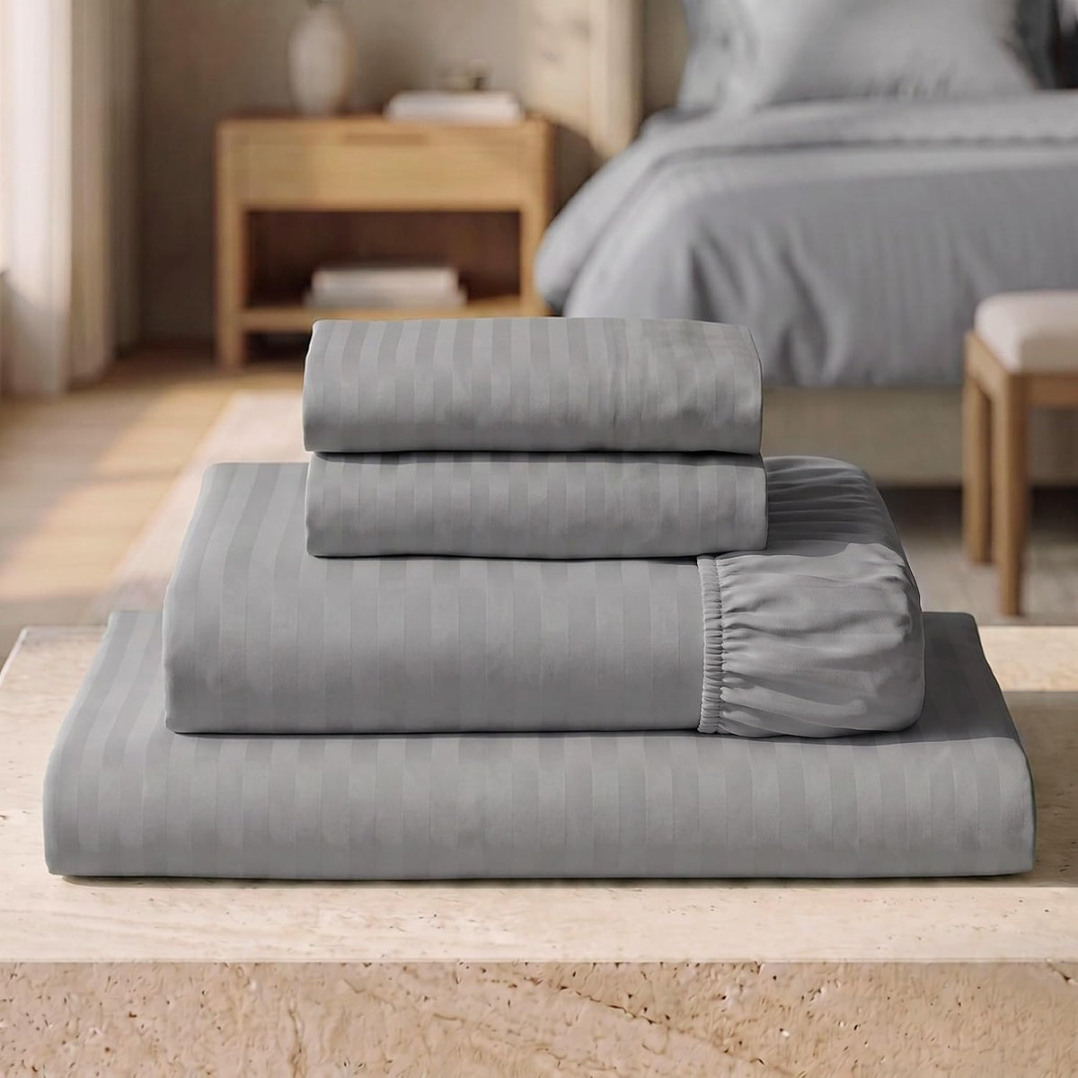 Mellanni Iconic 3-Piece Bed Sheet Set, 16" Deep Pocket (Twin, White)