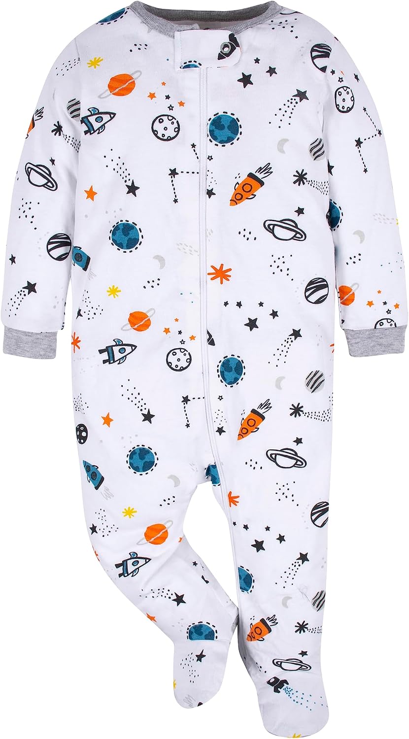 Gerber Baby Boys' 4 Pack Sleep 'N Play Footie