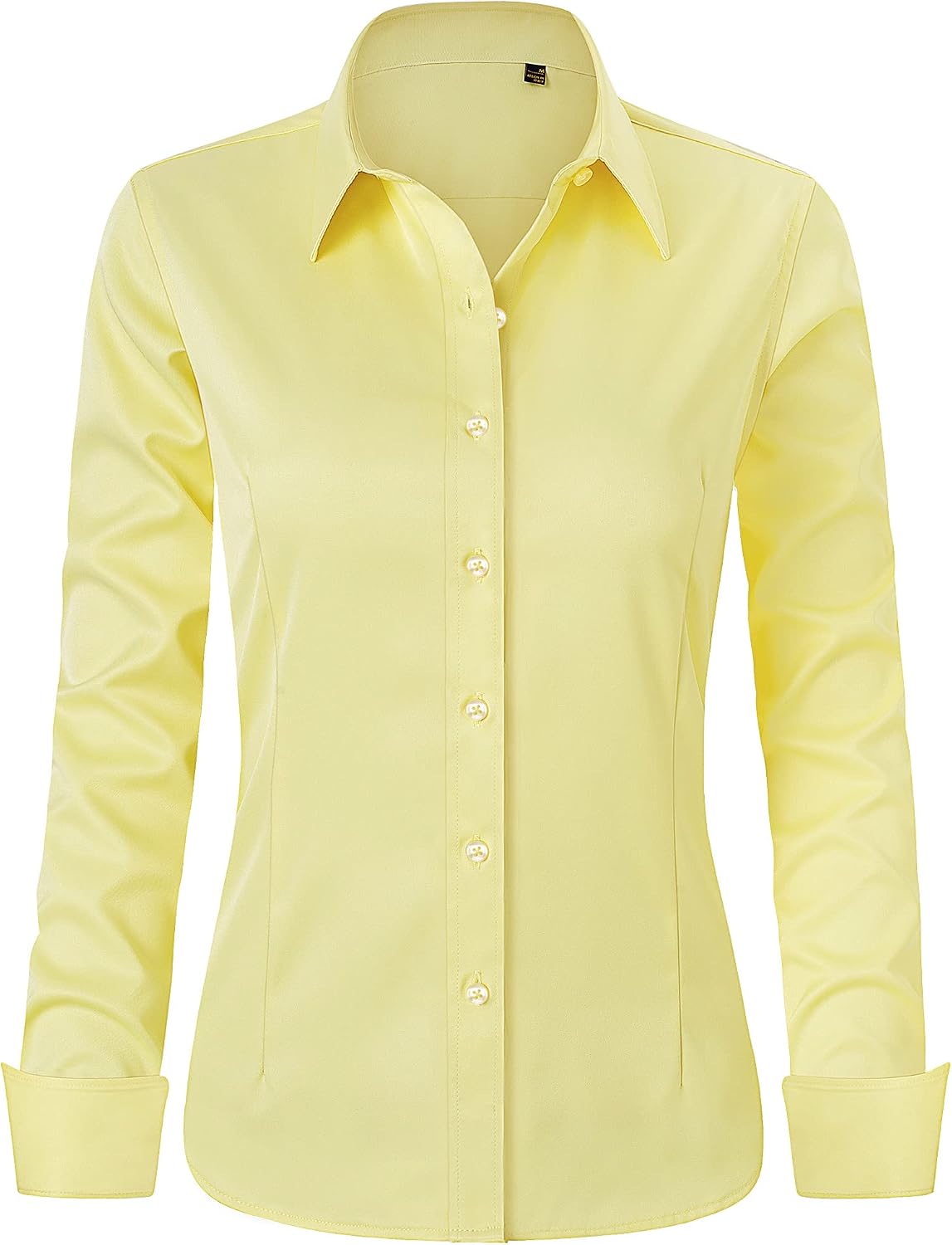 J.VER Womens Dress Shirts Long Sleeve Button Down Shirt Wrinkle-Free Business Casual Blouse Office Work Tops