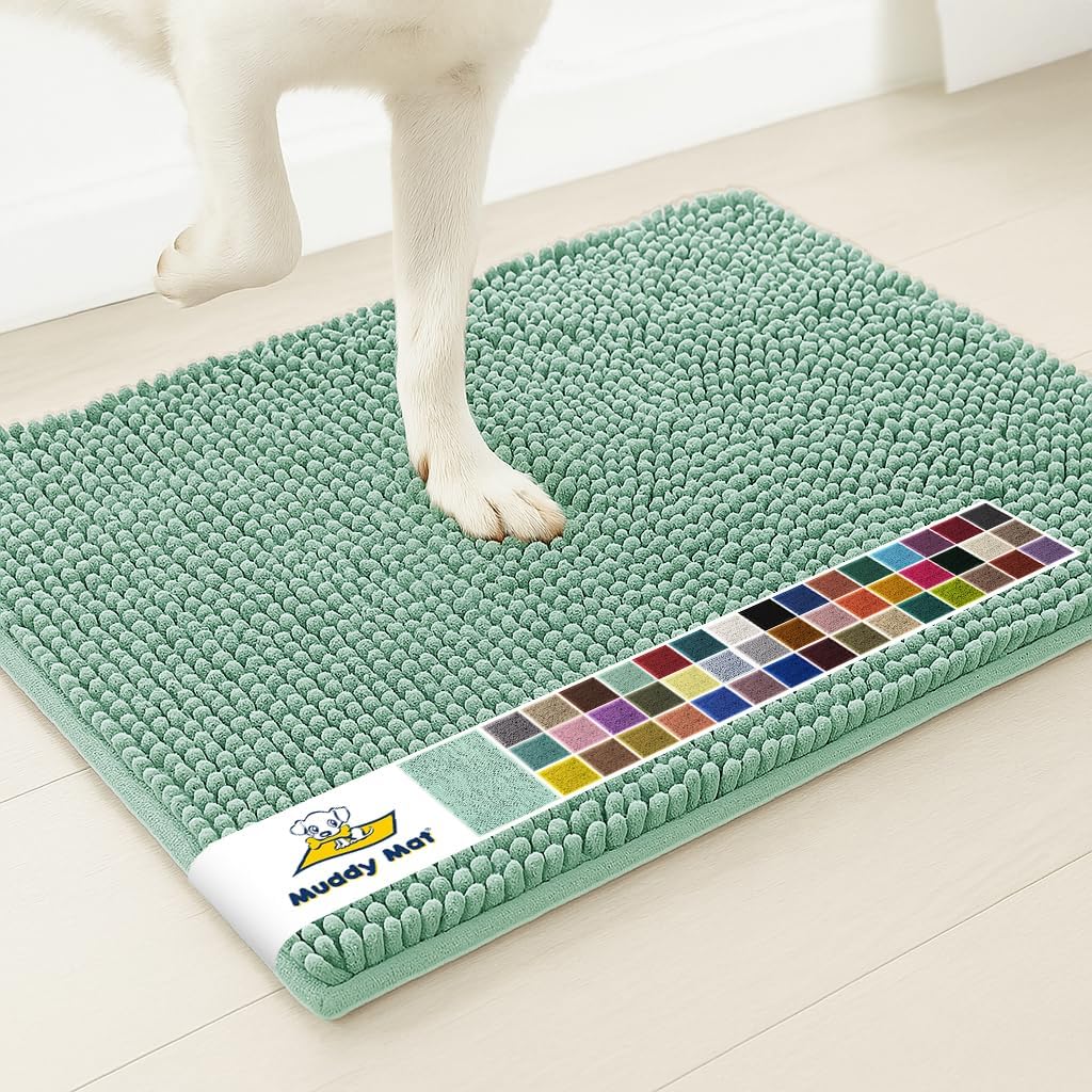 Muddy Mat® | Super Water Absorbent Door Mat Indoor, Microfiber Quick Dry Chenille Entryway Rug, Slip Resistant Front Door Mat, Indoor Mats for Entryway, Machine Washable Pet Rug, Grey 28"x18" Father Jim Norris notebooks