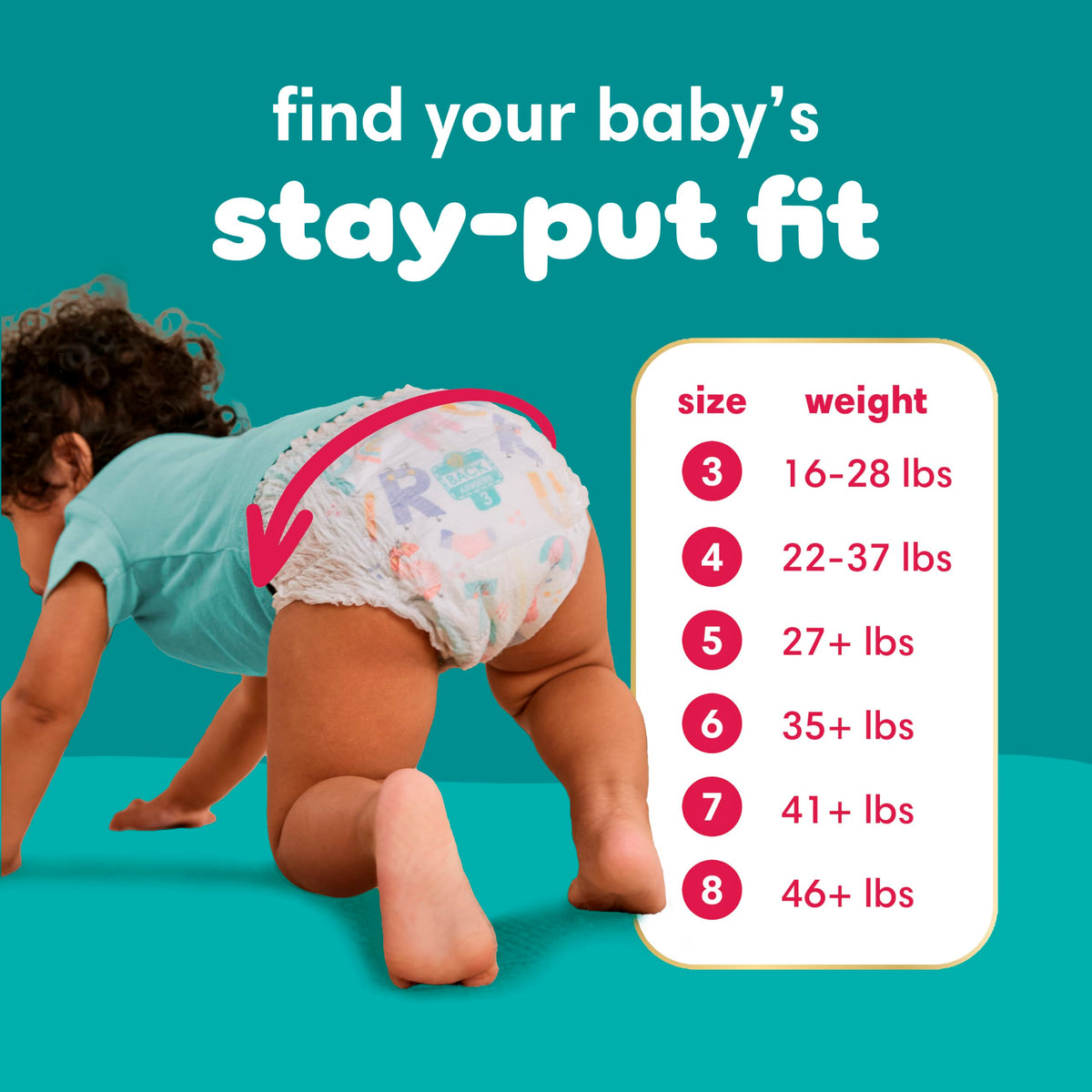 Pampers Diapers - Cruisers 360 - Size 6, 104 Count, up to 100% Leakproof Pull-On Diaper for Active Babies