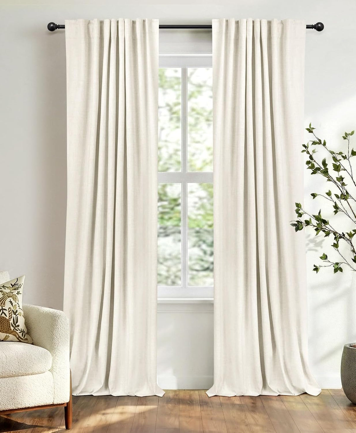Blush Pink Total Blackout Sliding Door Curtains 96 Inches Long