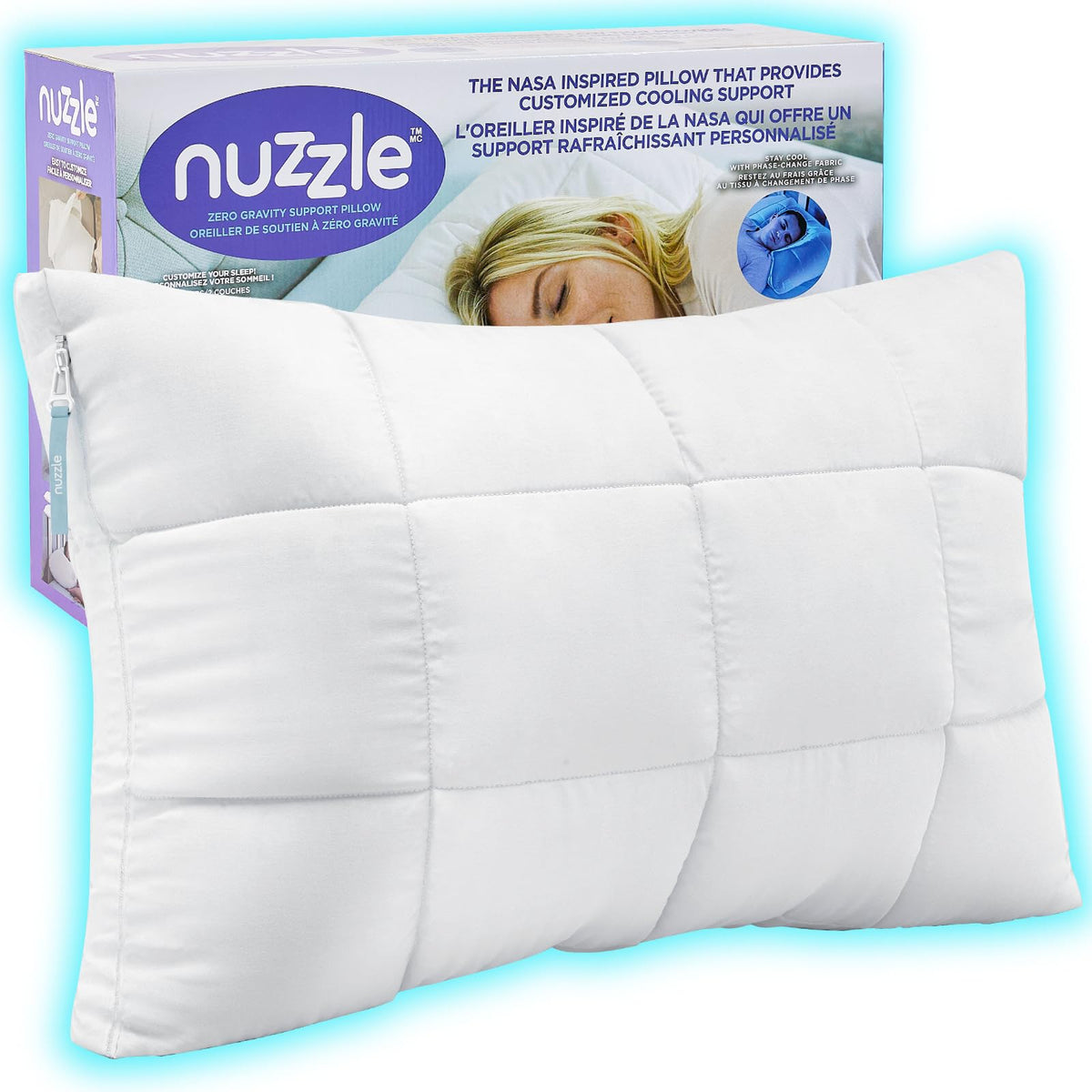 Nuzzle Adjustable Neck Pillow King Size,Soft Luxury Hotel Feel