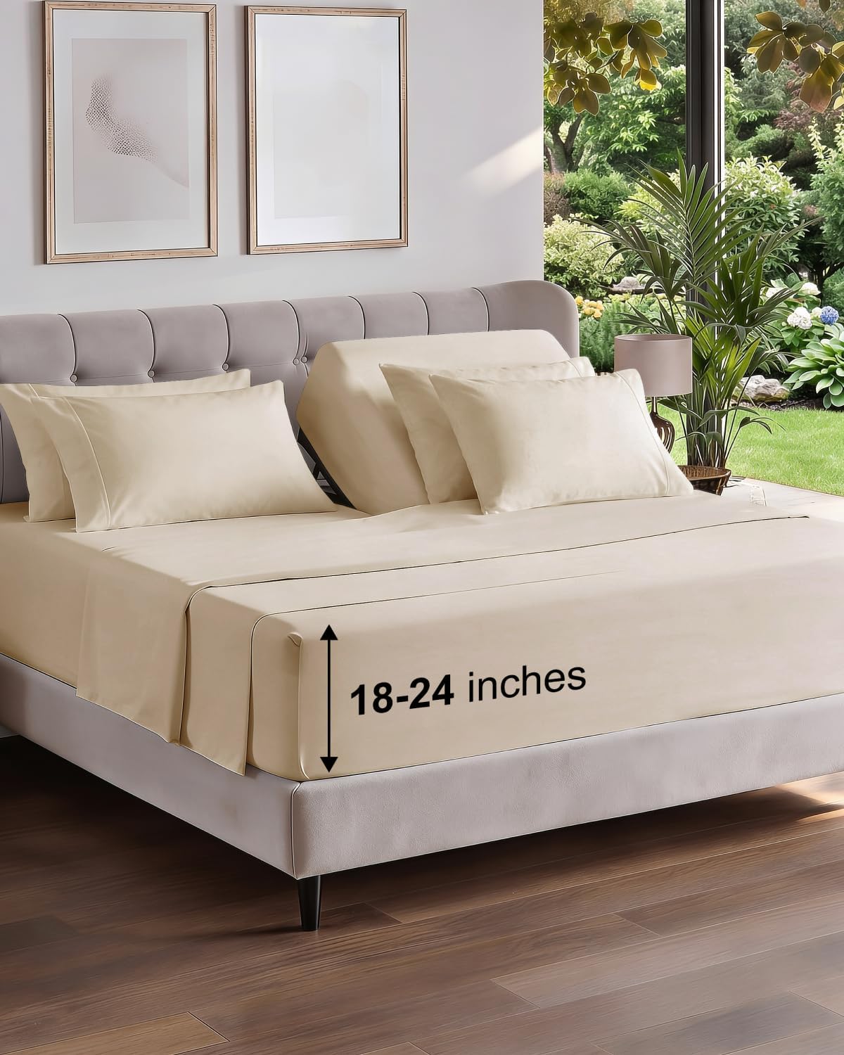 CGK Extra Deep Twin XL Sheet Set - 4pc College Dorm Room - Coral