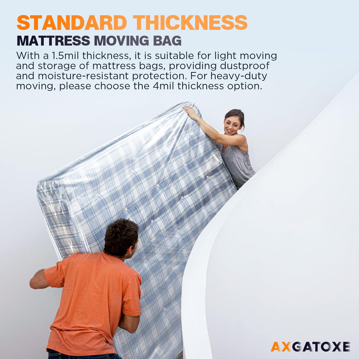 Plastic Mattress Bag for Moving Storage, King Size (1.5MIL)