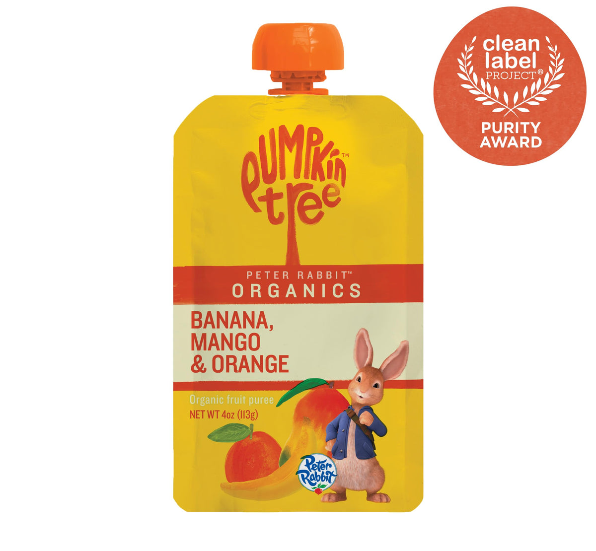 Pumpkin Tree Peter Rabbit Organics Strawberry and Banana Pure Fruit Snack, 4 Ounce (Pack of 10)