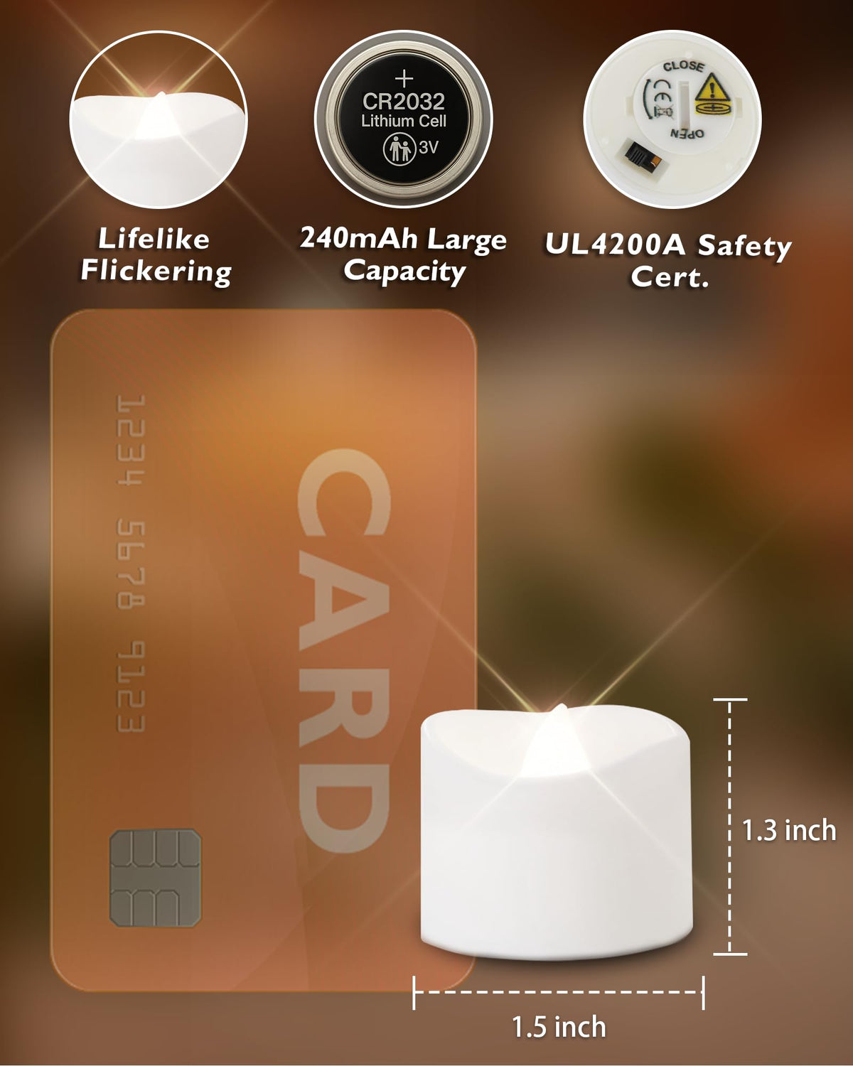 Homemory 24-Pack Black Flameless Battery Tea Light Candles, 200+ Hours Father Jim Norris notebooks