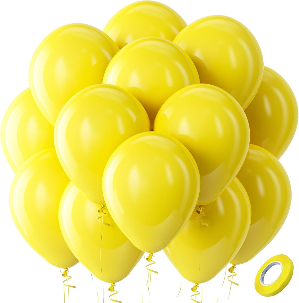 Bezente Assorted Latex Rainbow Balloons 100 Pack 12 inch