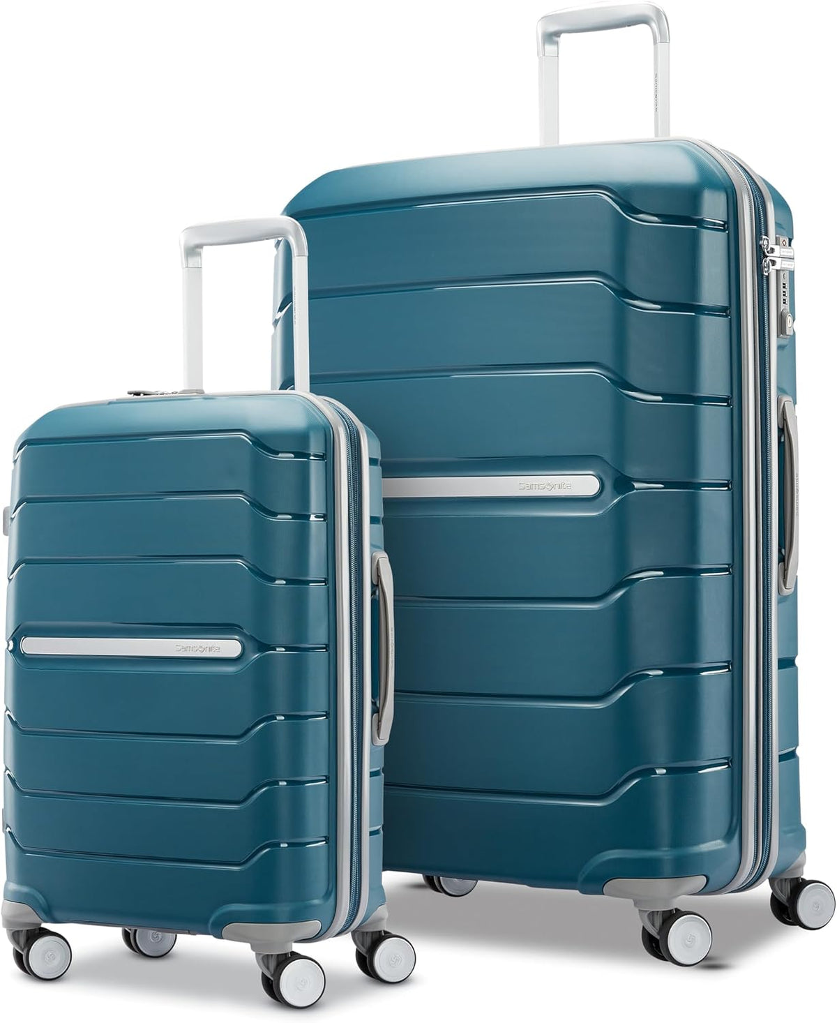 Samsonite Freeform Medium Luggage with Dual 360° Spinner Wheels - Checked Suitcase - TSA Lock, Airline-Approved - Lightweight Durable Polypropylene Expandable Hardshell - Amethyst Purple