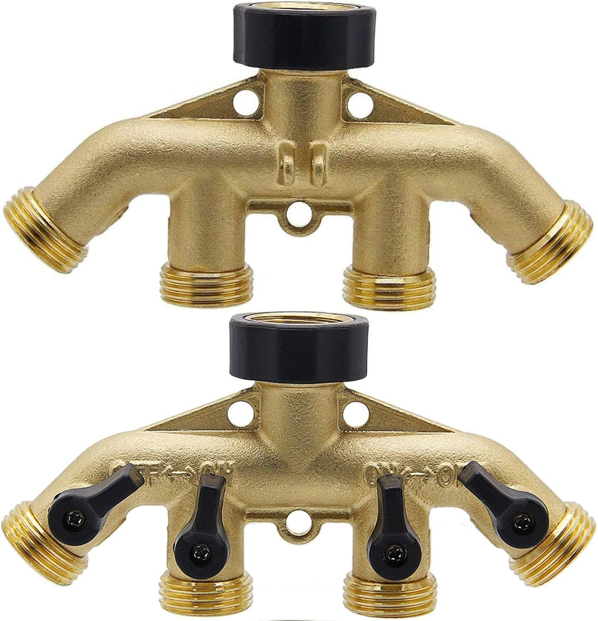 Biswing Garden Hose Splitter 2 Way, Heavy Duty Brass Connector Tap Splitter, Y Splitter 2 Valves with 2 Extra Rubber Washers Father Jim Norris notebooks