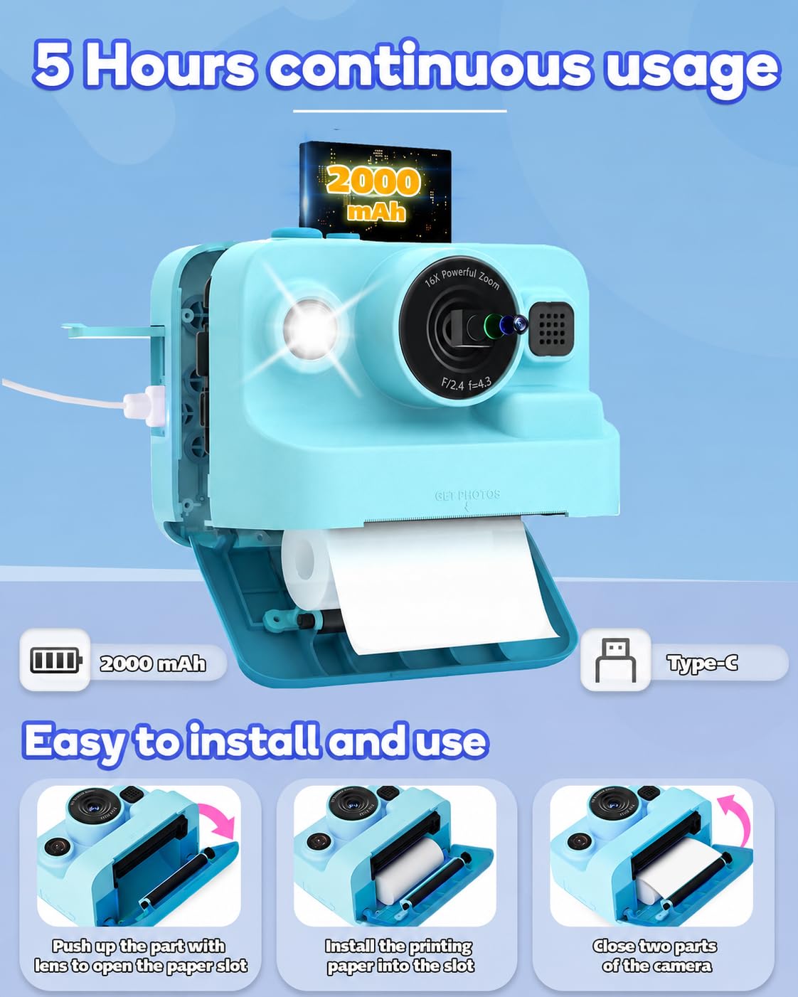 Dylanto Kids Camera Instant Print,1080P Kids Instant Cameras that Print Photos,Christmas Birthday Gifts for Girls Age 3-12,Portable Toy for 3 4 5 6 7 8 9 10 Year Old Girls Boys Pink Father Jim Norris notebooks