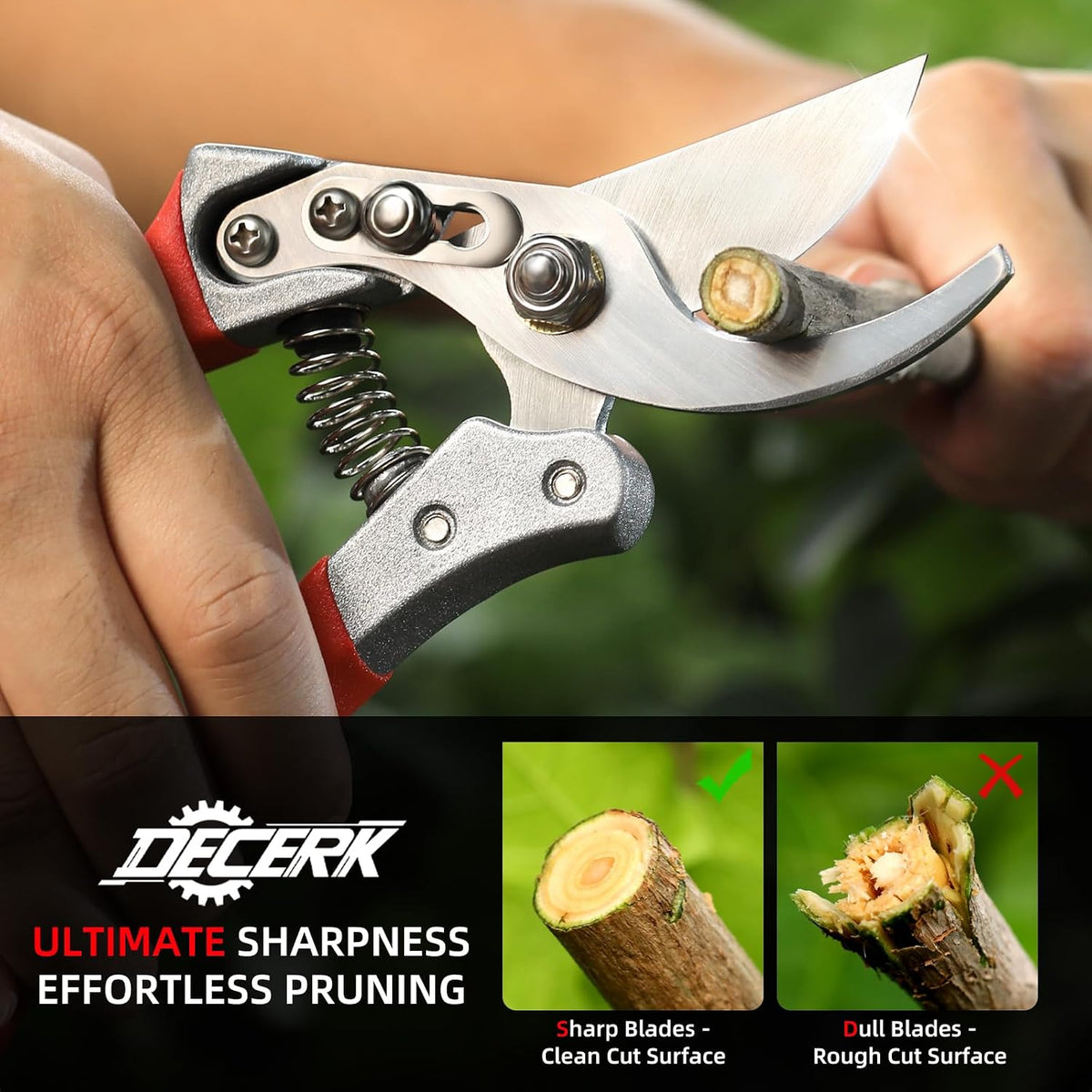 DECERK® 8.5" Professional Pruning Shears, Effortlessly Prunes 3/4" Branches Father Jim Norris notebooks