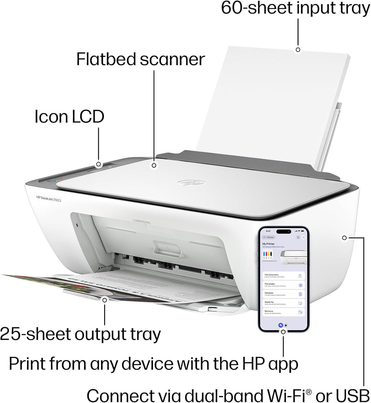 HP DeskJet 2923 Color Inkjet Printer | Wireless | All-in-One Father Jim Norris notebooks
