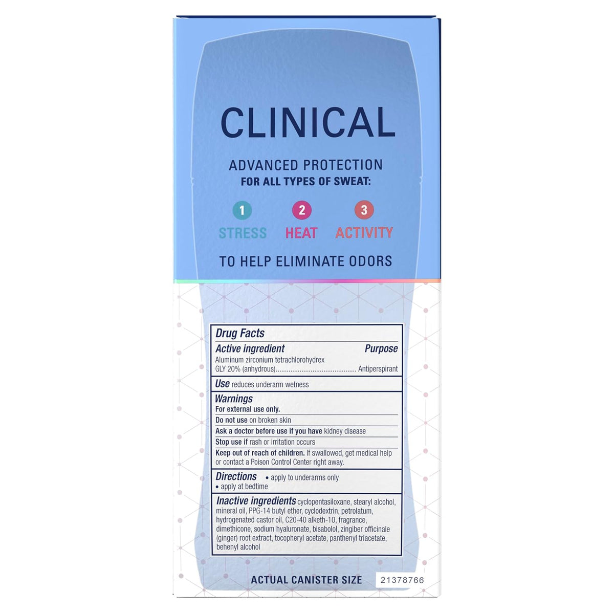 Secret Clinical Antiperspirant Deodorant for Women, Completely Clean 2.6 oz