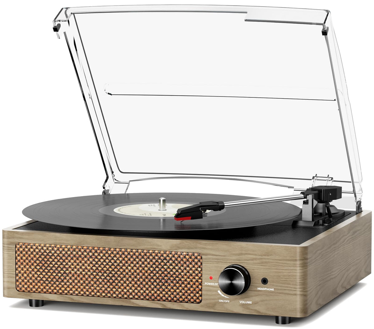 Vinyl Record Player Turntable with Built-in Bluetooth Receiver & 2 Stereo Speakers, 3 Speed 3 Size Portable Retro Record Player for Entertainment and Home Decoration Father Jim Norris notebooks