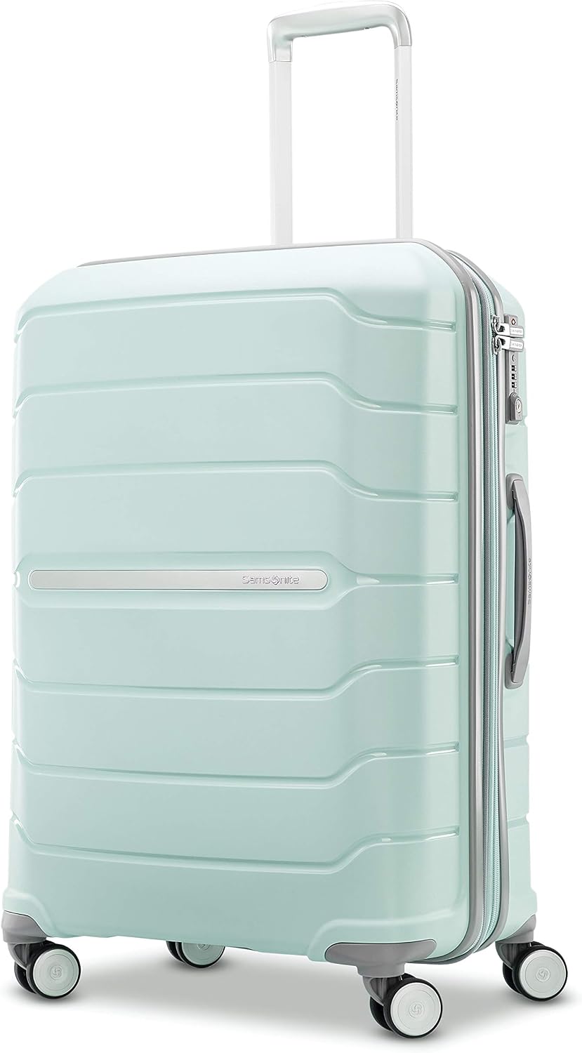 Samsonite Freeform Medium Luggage with Dual 360° Spinner Wheels - Checked Suitcase - TSA Lock, Airline-Approved - Lightweight Durable Polypropylene Expandable Hardshell - Amethyst Purple