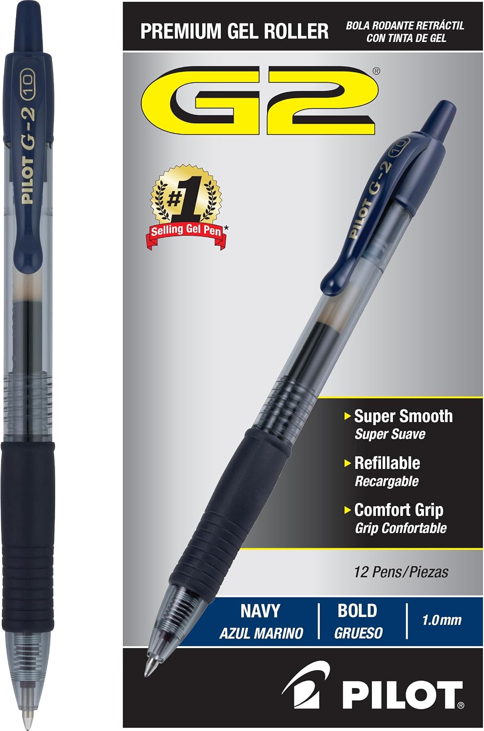 PILOT G2 Premium Gel Pens, Bold Point 1.0mm, Blue Ink, 12-Pack Father Jim Norris notebooks