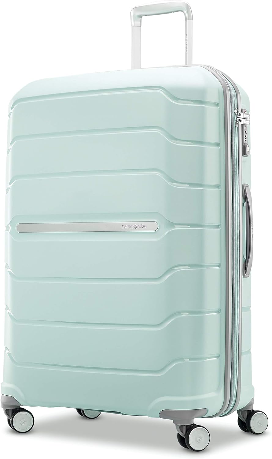 Samsonite Freeform Medium Luggage with Dual 360° Spinner Wheels - Checked Suitcase - TSA Lock, Airline-Approved - Lightweight Durable Polypropylene Expandable Hardshell - Amethyst Purple