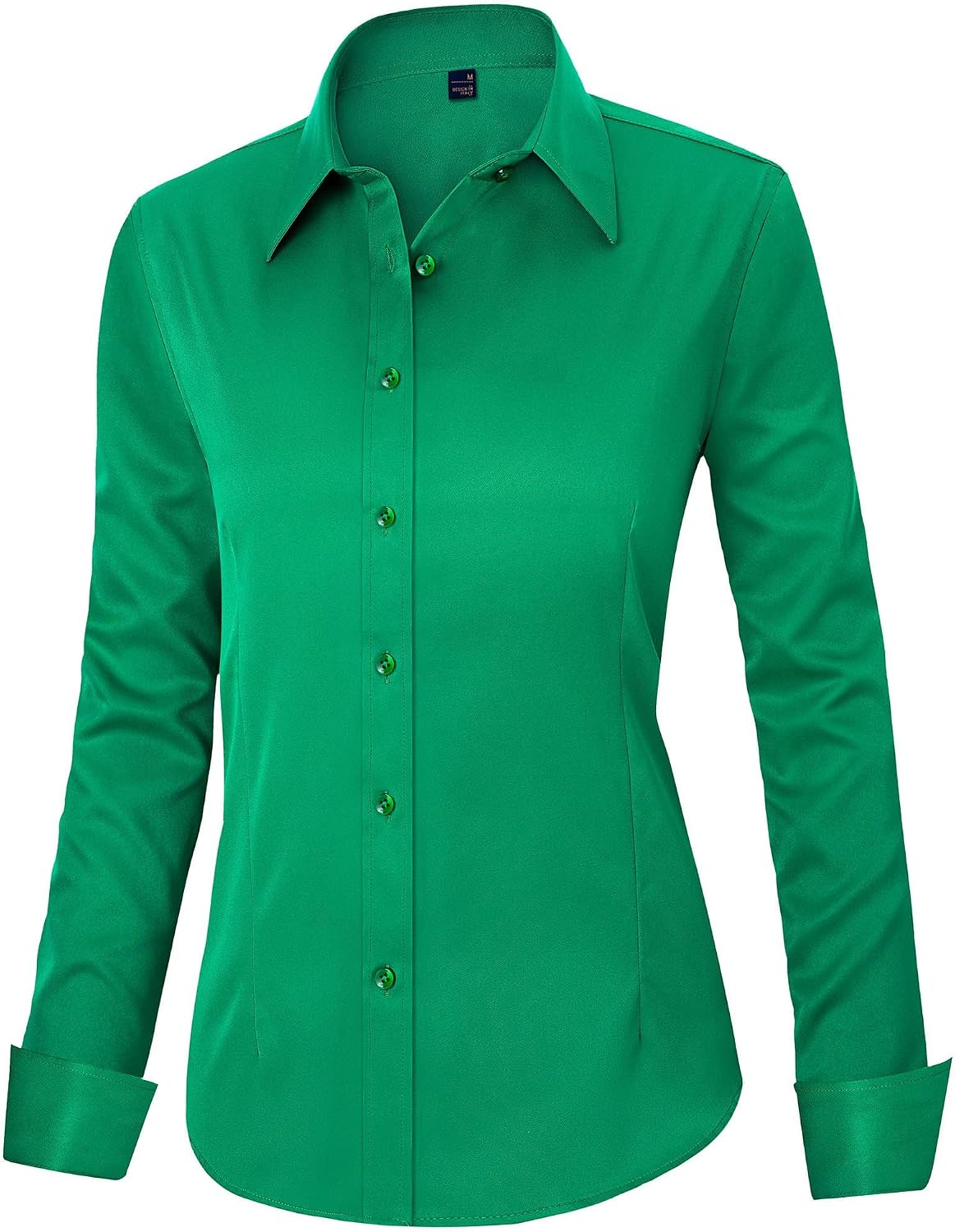 J.VER Womens Dress Shirts Long Sleeve Button Down Shirt Wrinkle-Free Business Casual Blouse Office Work Tops