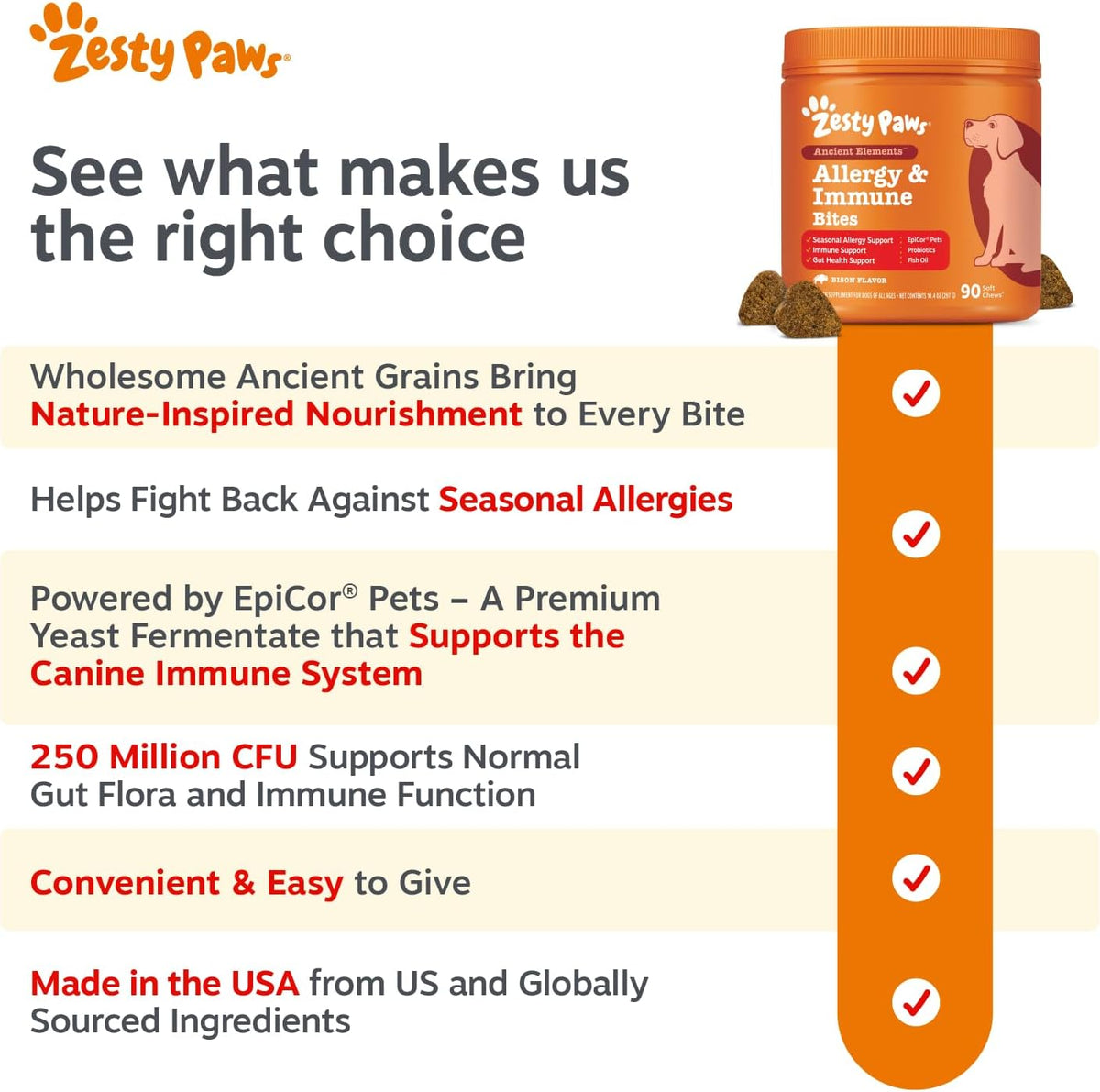 Zesty Paws Dog Allergy Chews - Dog Allergy Relief, Lamb, 90 Ct Father Jim Norris notebooks