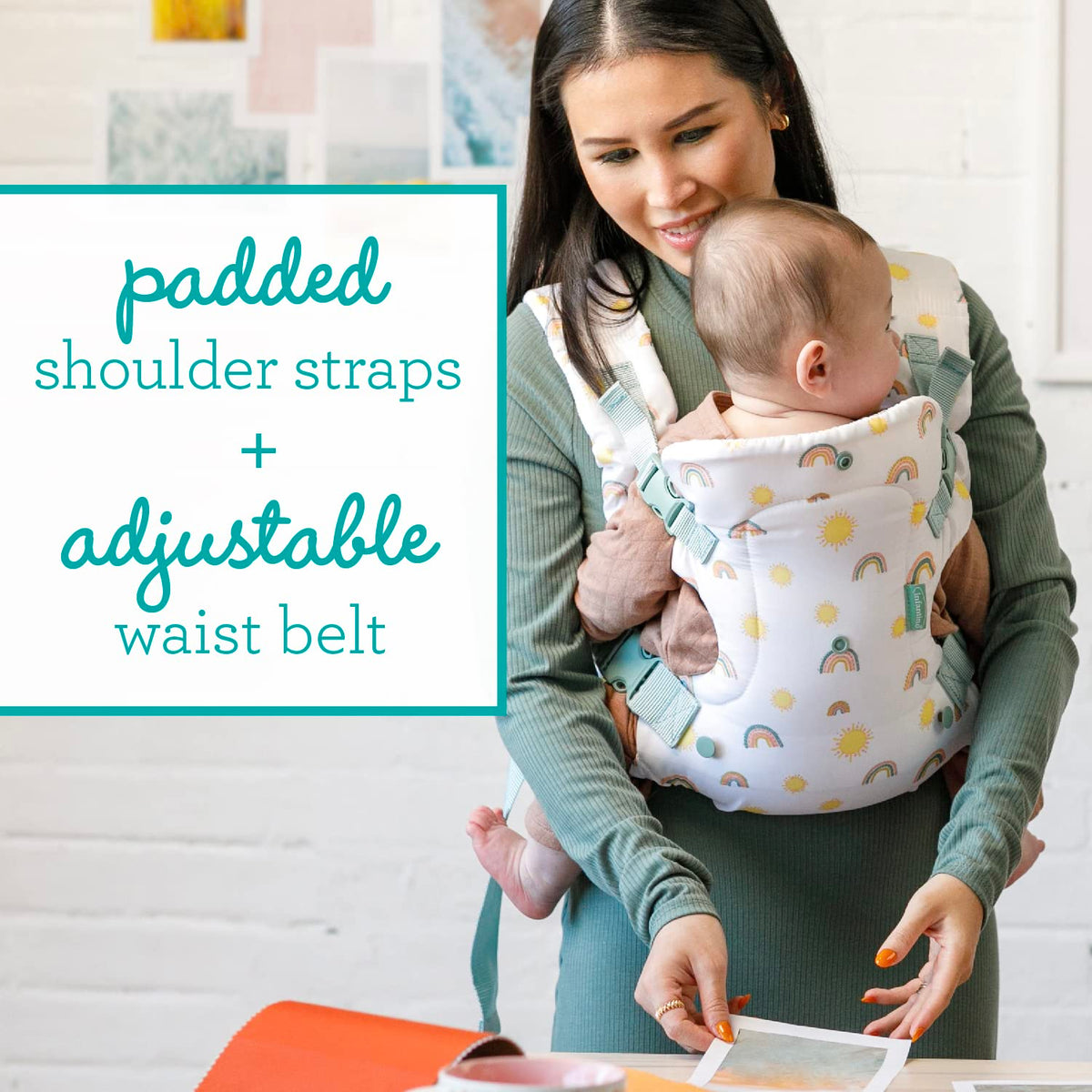Infantino Flip 4-in-1 Baby Carrier Convertible Ergonomic, Gray
