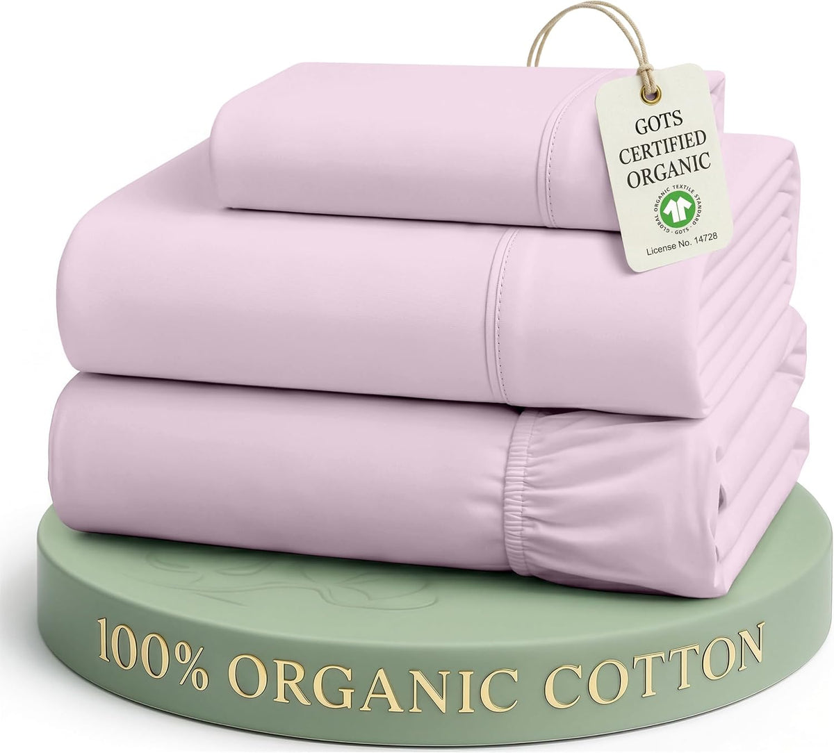 LANE LINEN California King Sheets 100% Organic Cotton 4pc Percale - White