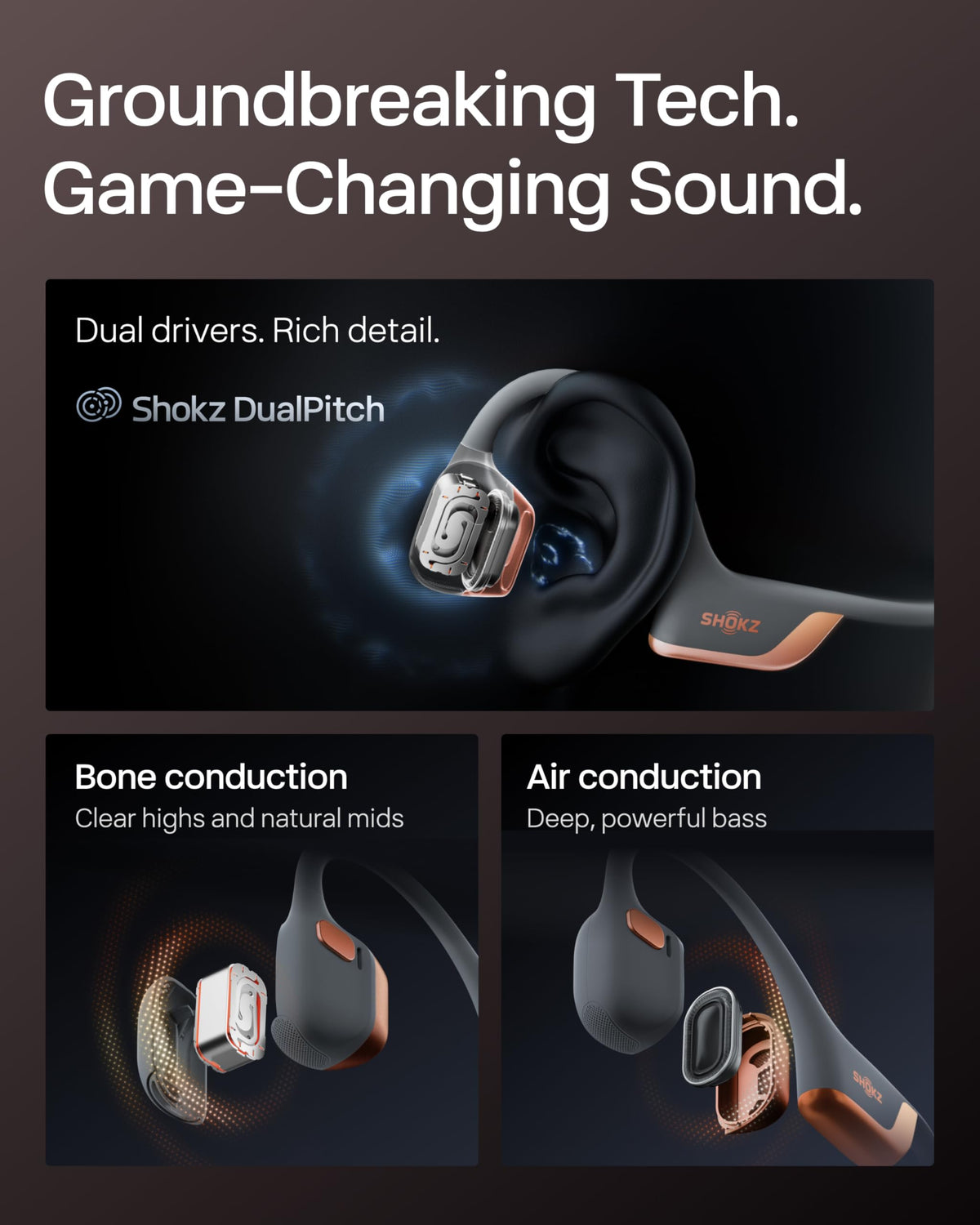 SHOKZ OpenRun Pro 2 Bone Conduction Bluetooth Sport Headphones, Black Father Jim Norris notebooks