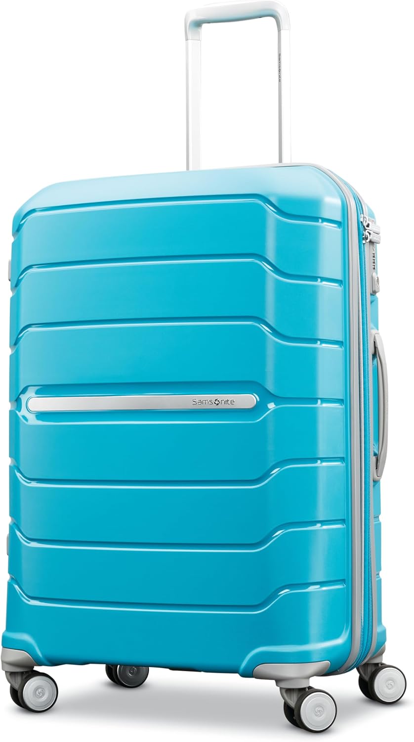 Samsonite Freeform Medium Luggage with Dual 360° Spinner Wheels - Checked Suitcase - TSA Lock, Airline-Approved - Lightweight Durable Polypropylene Expandable Hardshell - Amethyst Purple
