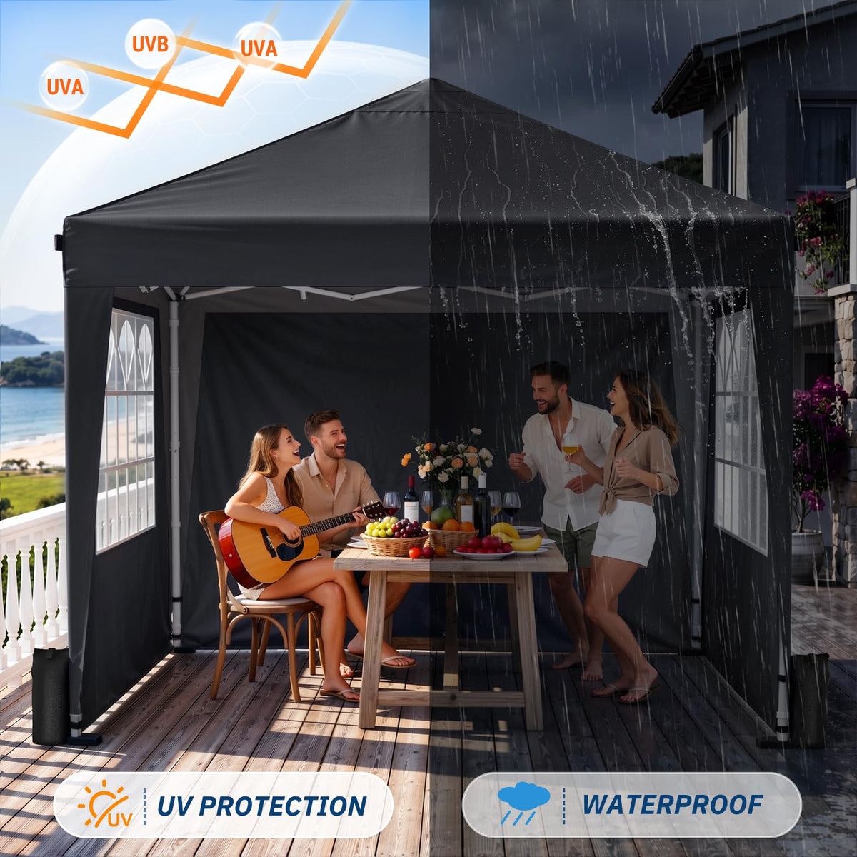 10x10 Pop Up Canopy Tent with One-Push Center Lock,Dark Gray Father Jim Norris notebooks