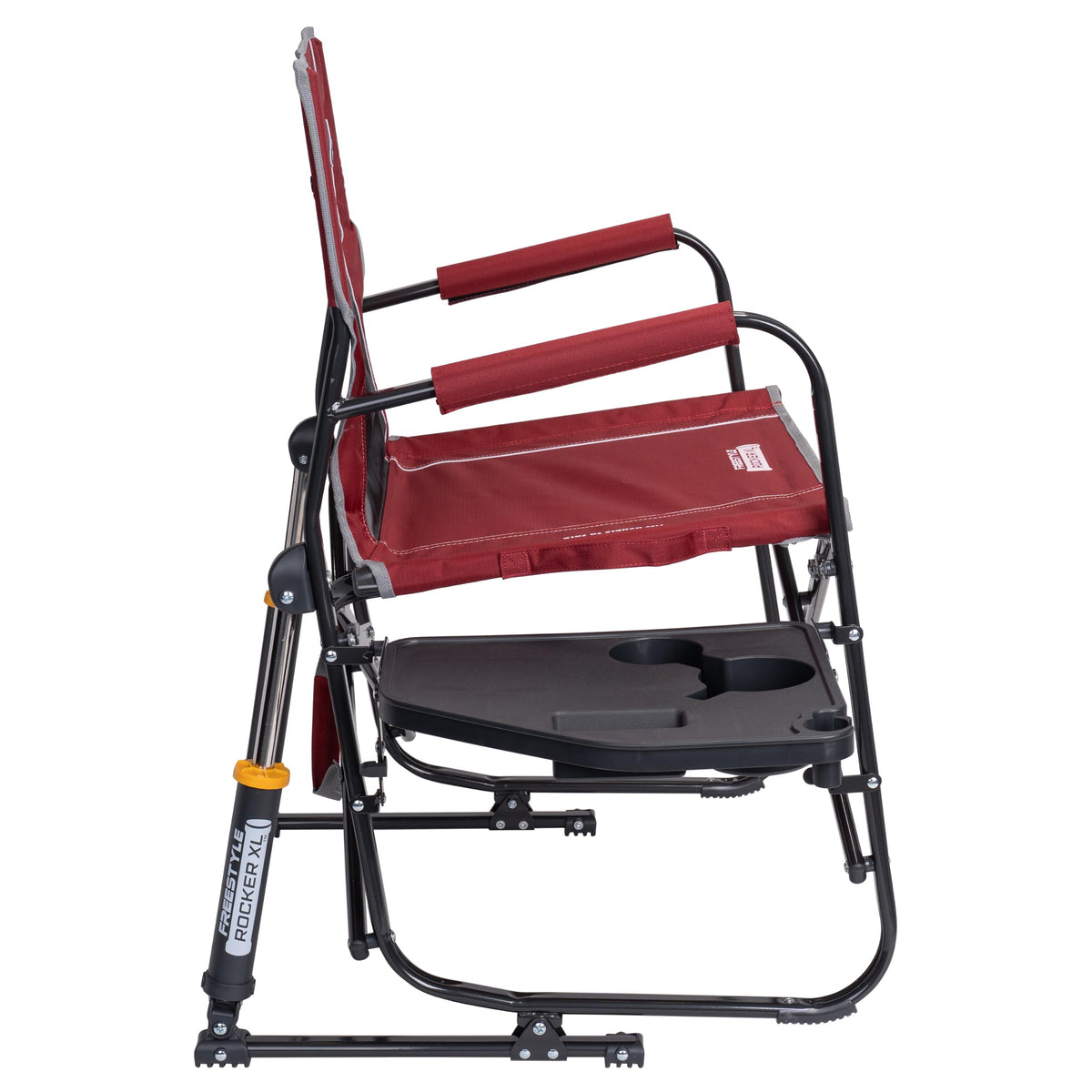 GCI Outdoor Freestyle Rocker XL with Side Table Camping Chair | Portable Folding Rocking Chair with Solid, Durable Armrests, Drink Holder & Comfortable Backrest — Black Father Jim Norris notebooks
