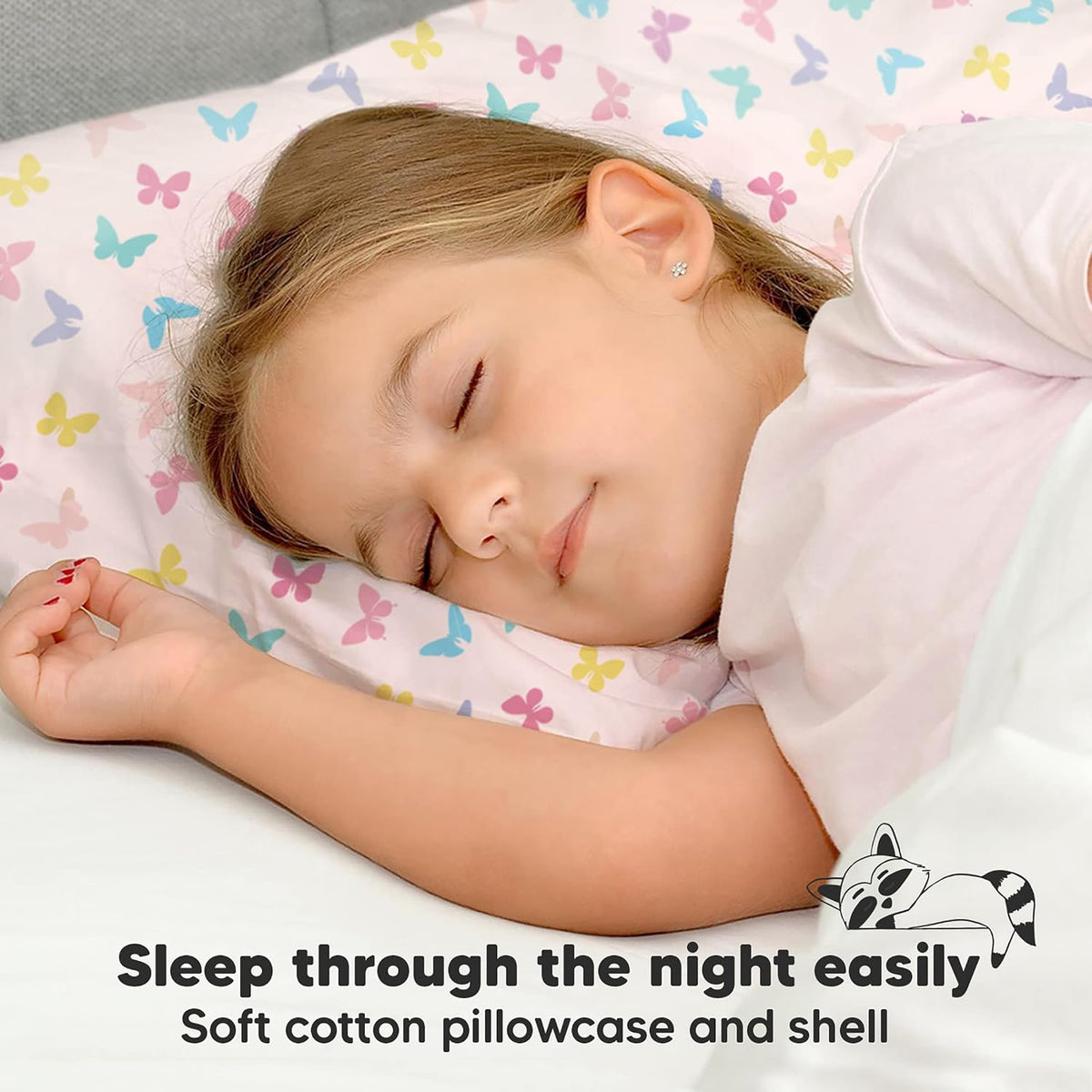 Toddler Pillow with Pillowcase, 13x18 My Little Dreamy Pillow (ABC Land)