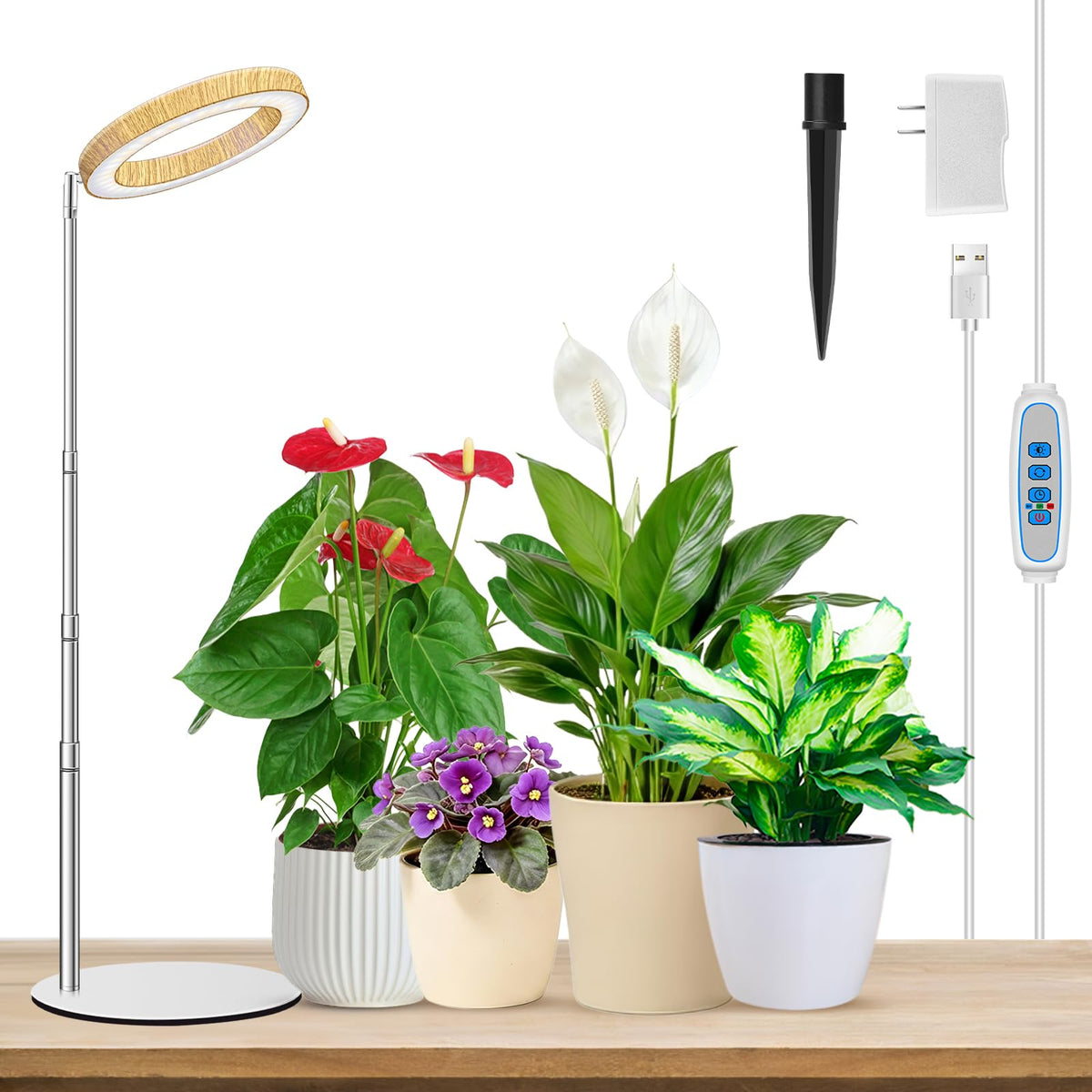 Aokrean Grow Lights for Indoor Plants Growing, Full Spectrum with Base Father Jim Norris notebooks