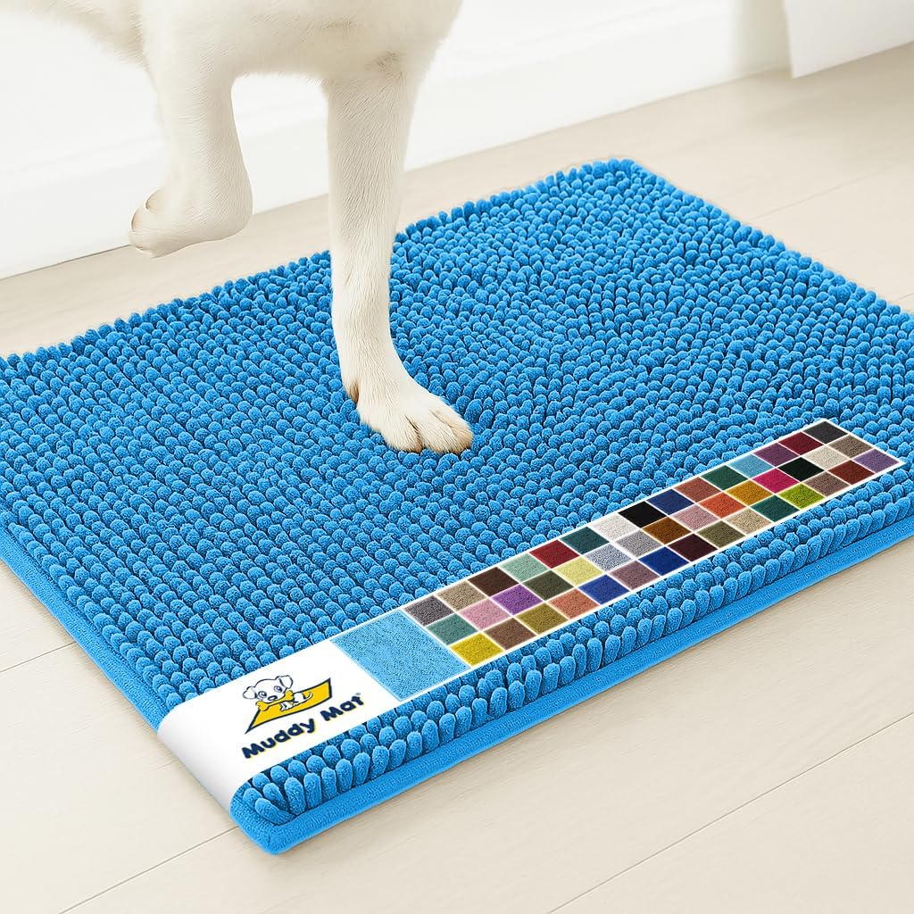 Muddy Mat® | Super Water Absorbent Door Mat Indoor, Microfiber Quick Dry Chenille Entryway Rug, Slip Resistant Front Door Mat, Indoor Mats for Entryway, Machine Washable Pet Rug, Grey 28"x18" Father Jim Norris notebooks